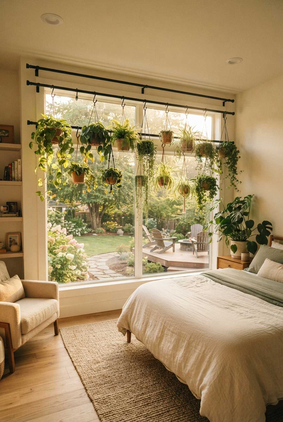 curtain rod suspended gardens