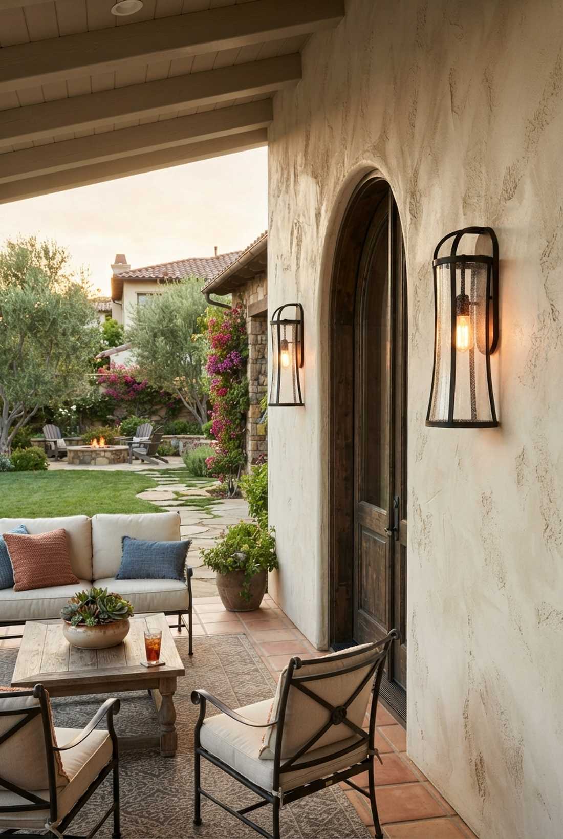 curved tapered sconces
