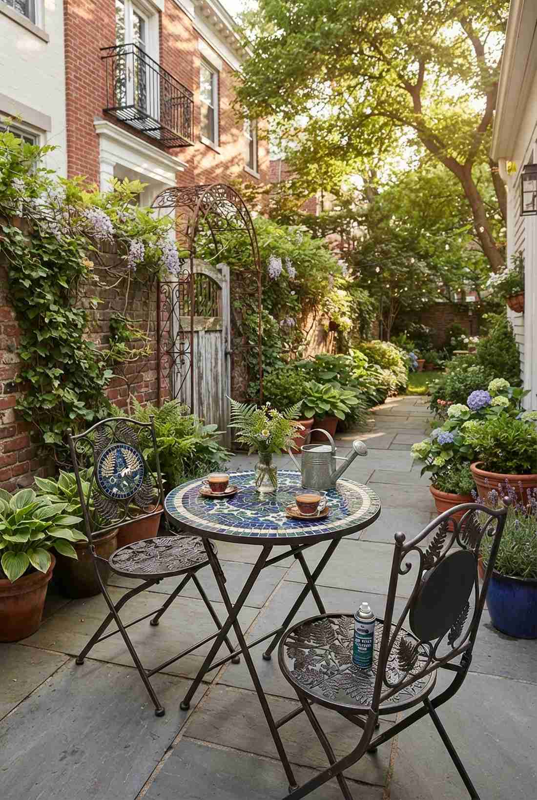 fern pattern bistro set