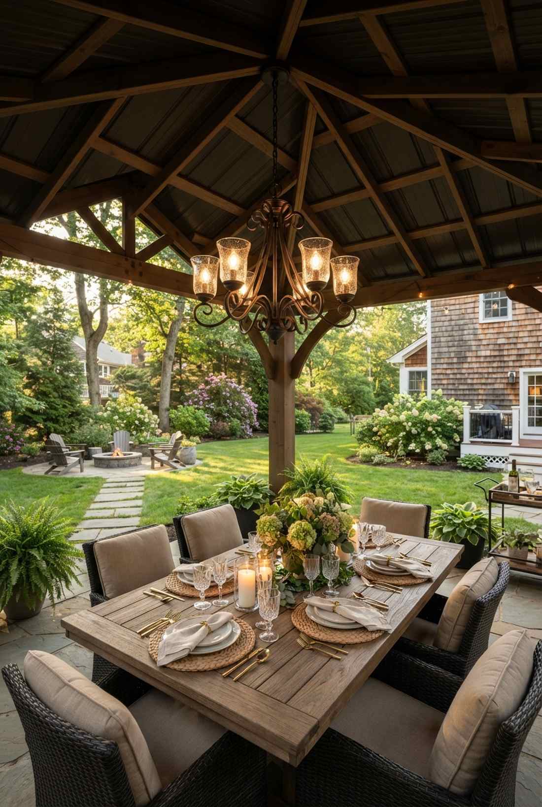 gazebo chandelier centerpiece
