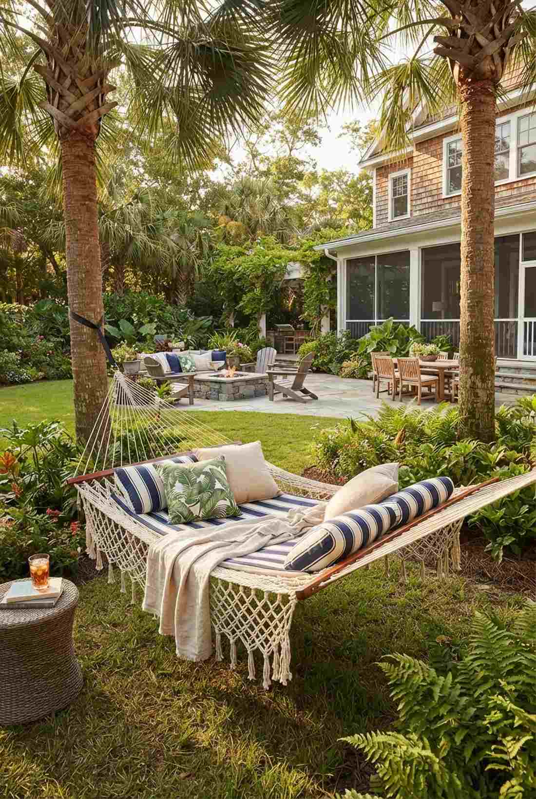hammock with wooden spreader bars