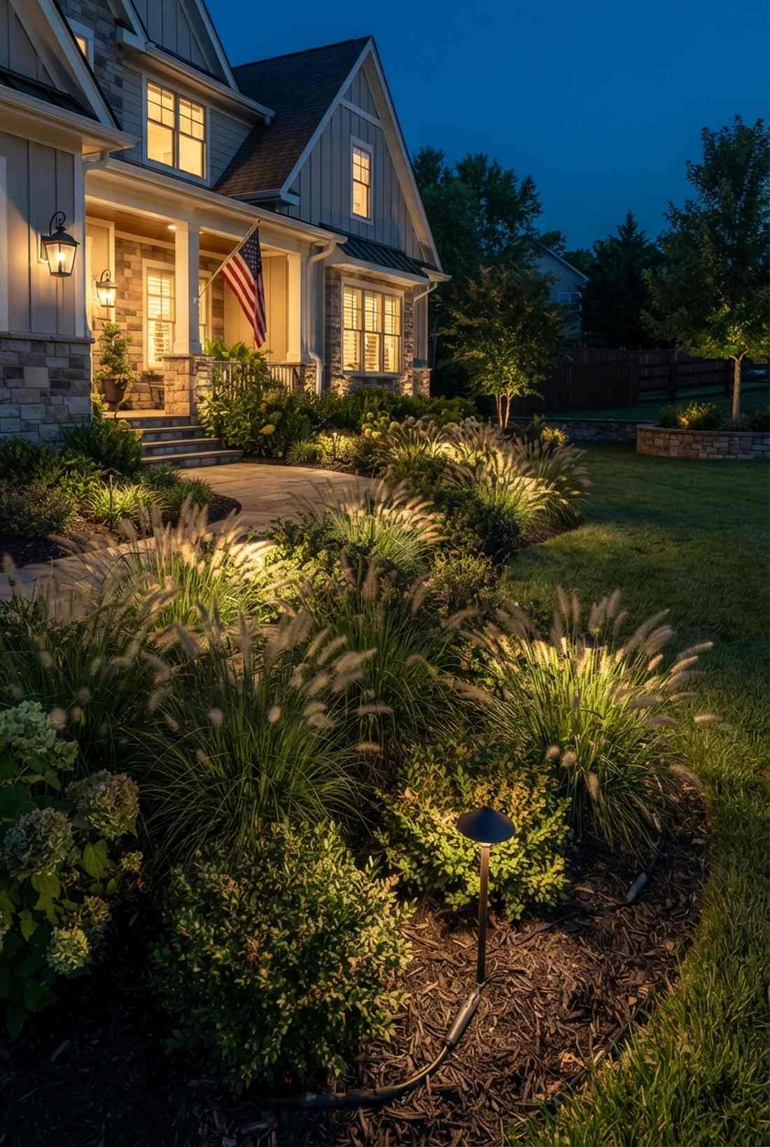 low wattage shrub uplighting