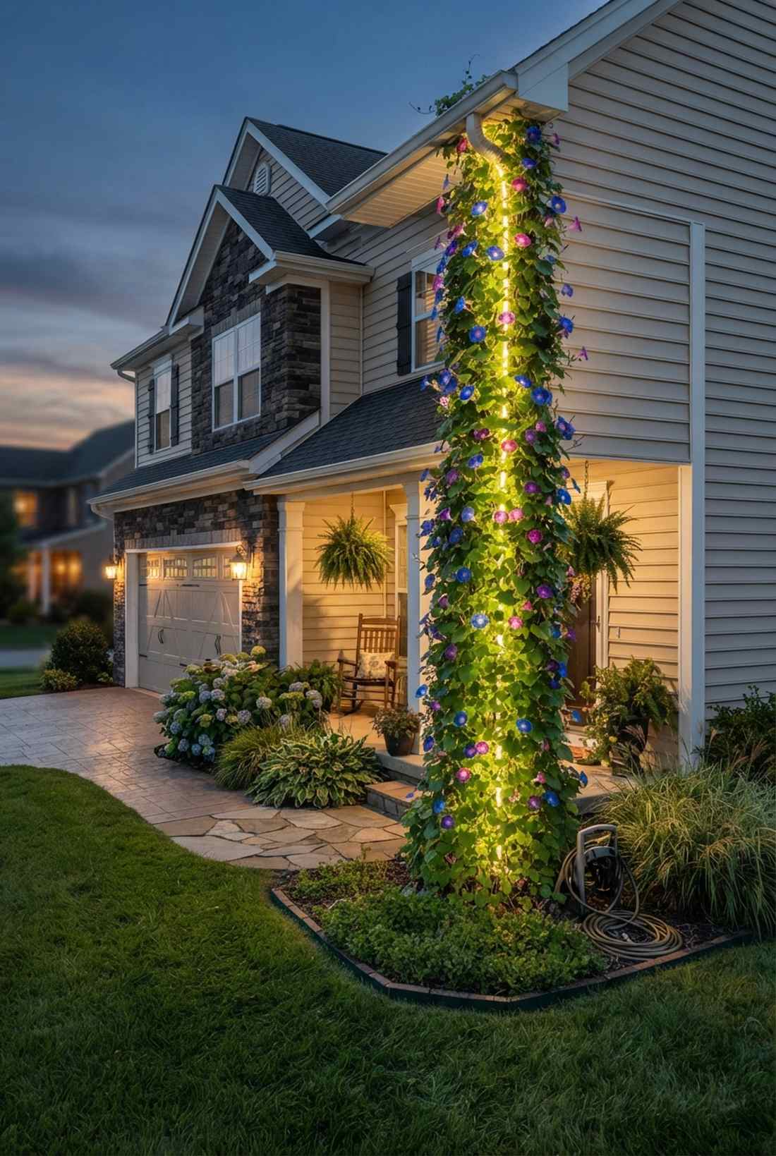 morning glory downspout columns
