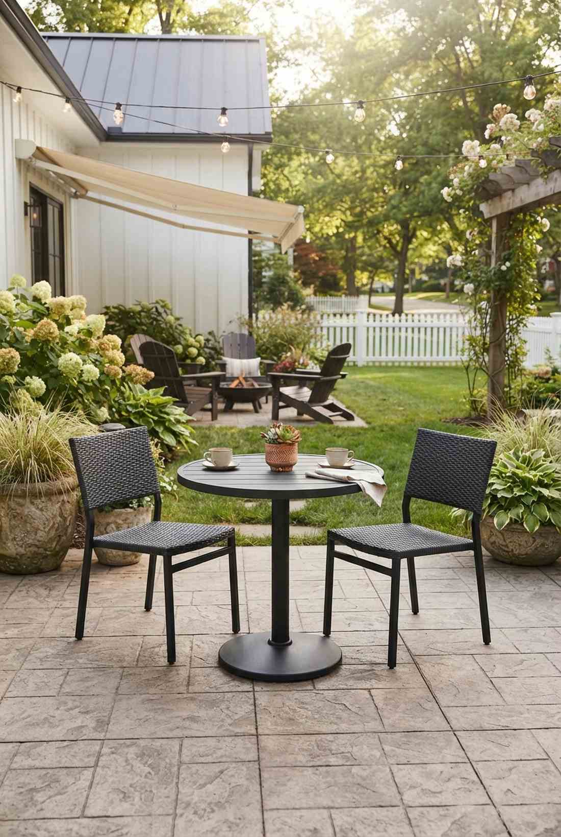 pedestal base bistro table