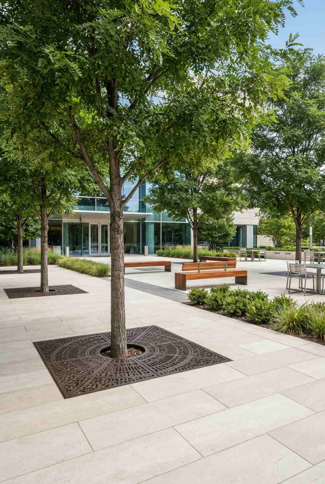 plaza hardscape integration