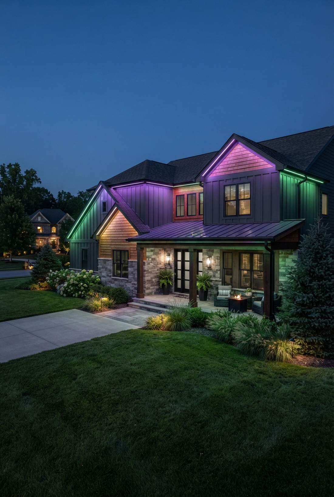 programmable roofline accent lighting