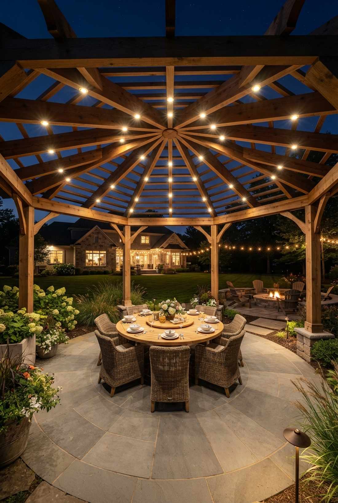 radial spoke downlighting