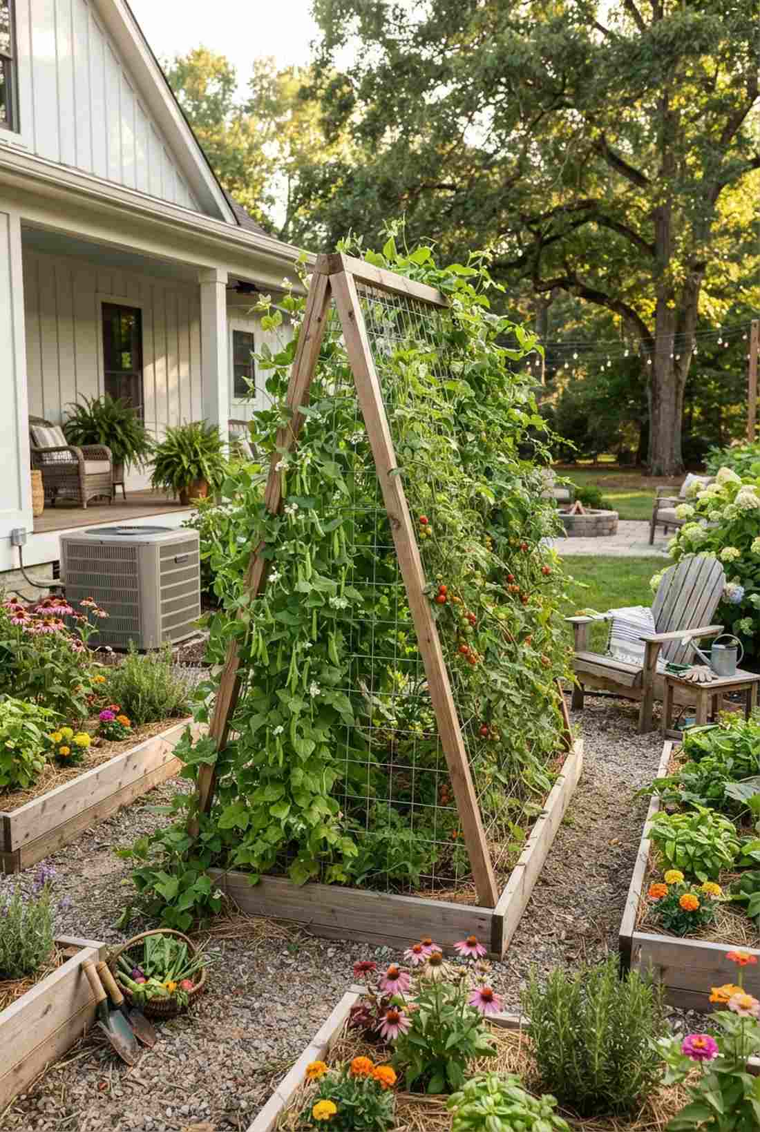 rain gutter grow tower