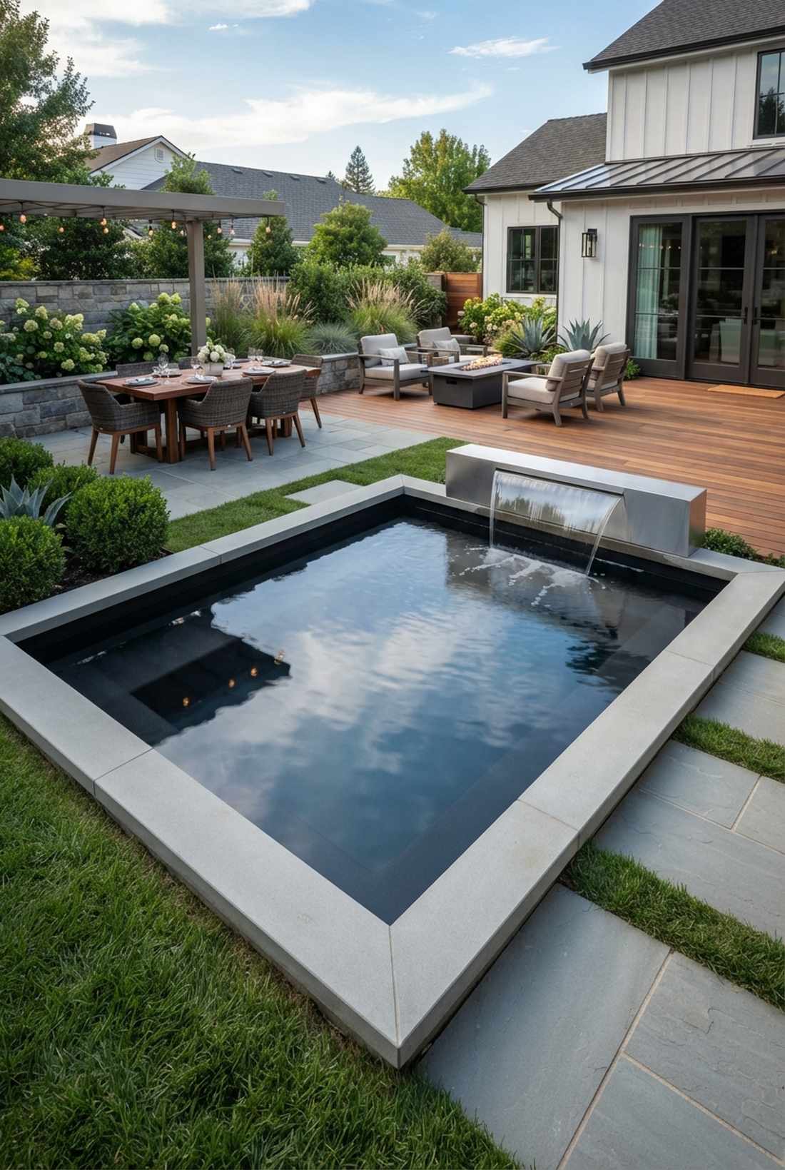 rectangular reflecting pool