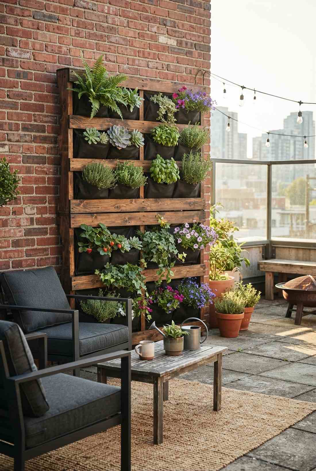 repurposed pallet vertical garden