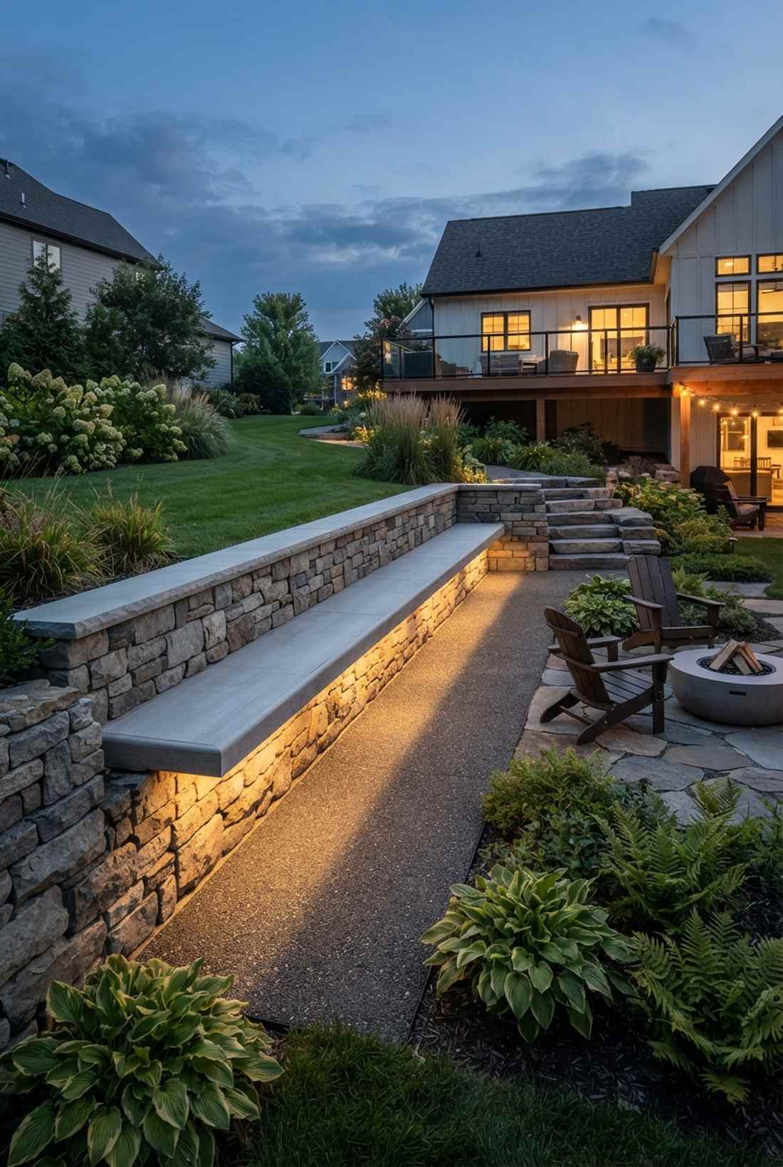 retaining wall bench cap