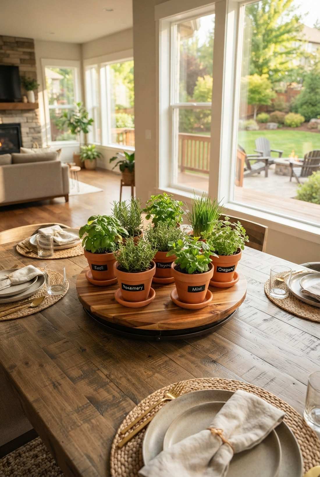rotating lazy susan herb caddy