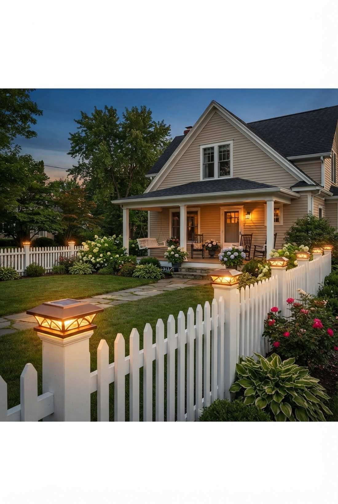 solar post cap lights