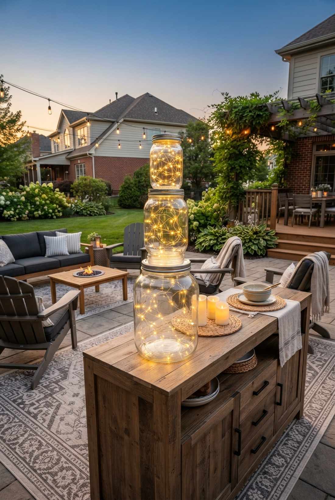 stacked jar tower displays