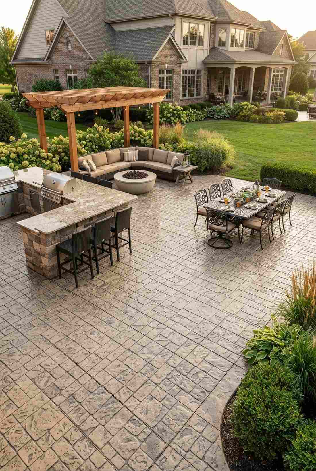 stamped concrete paving