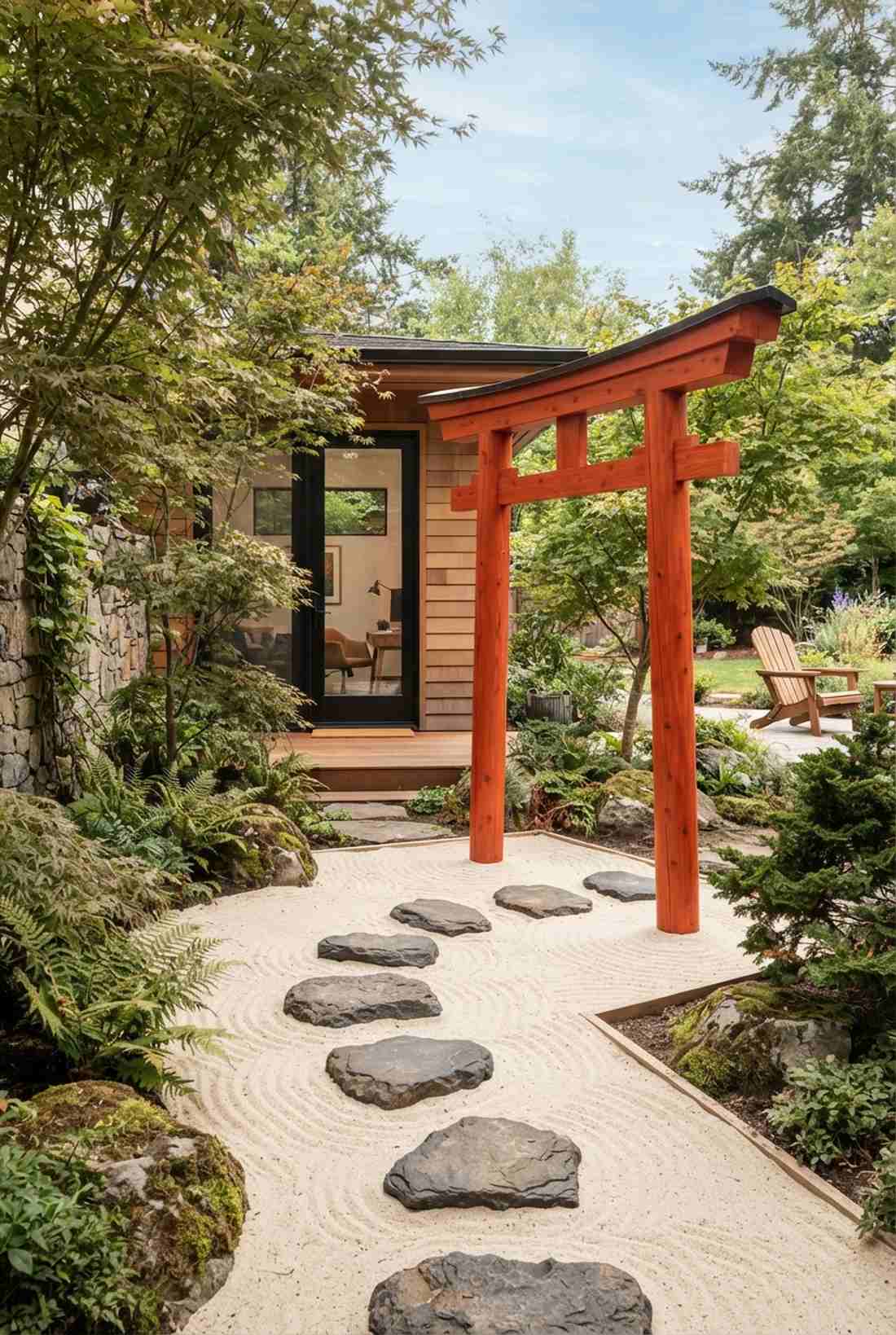 torii gate entrance garden