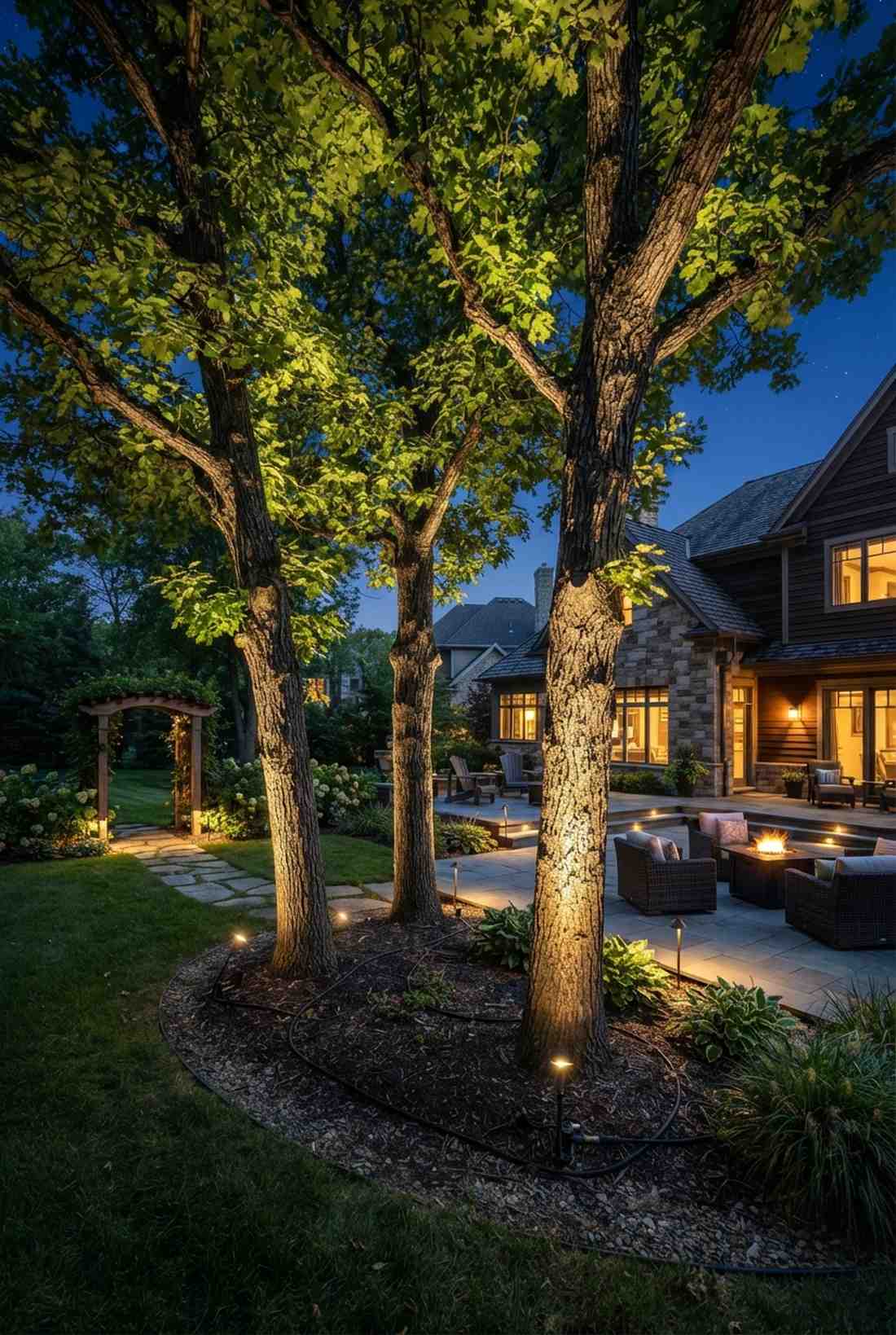tree canopy uplighting