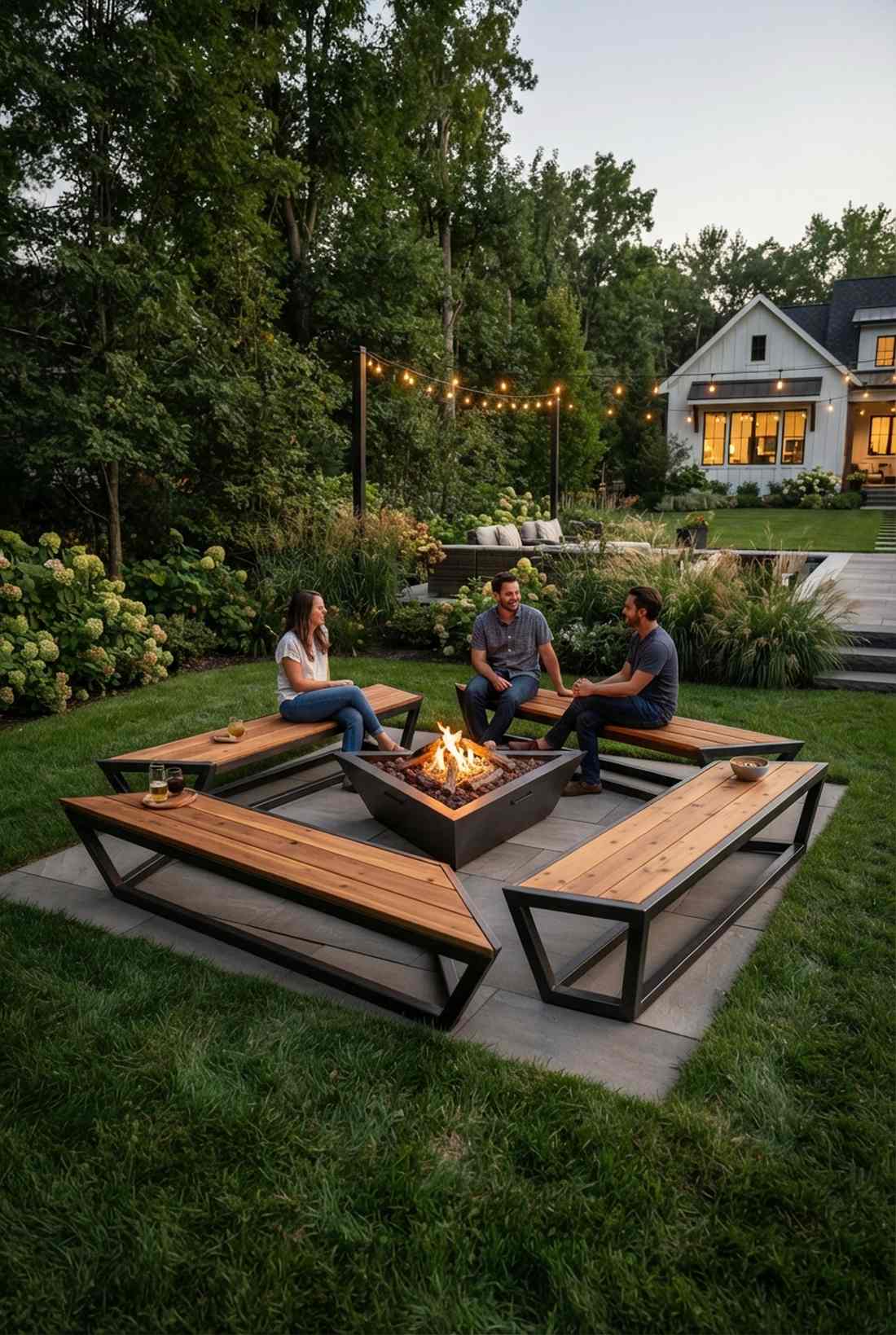 triangular cluster seating