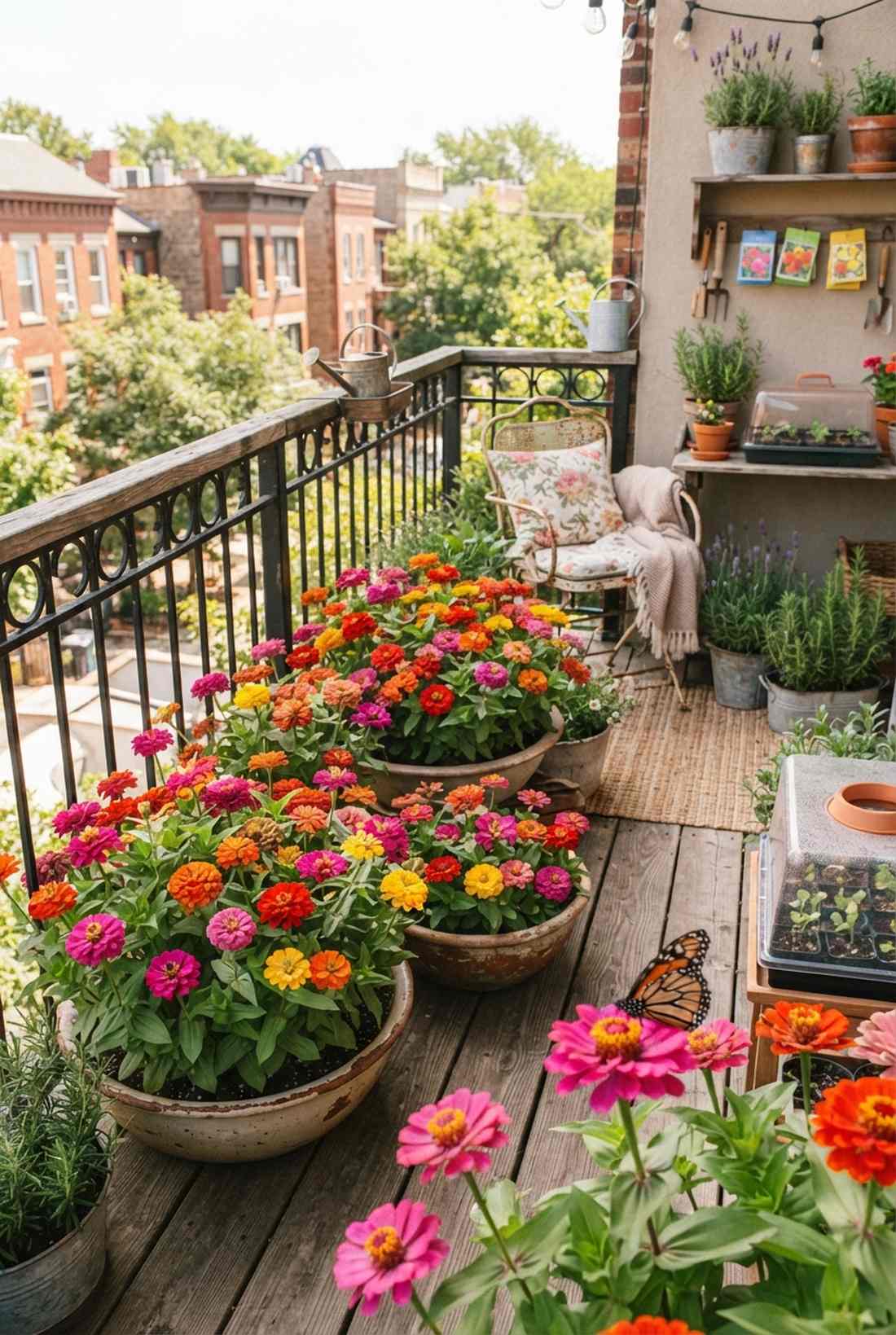 zinnias