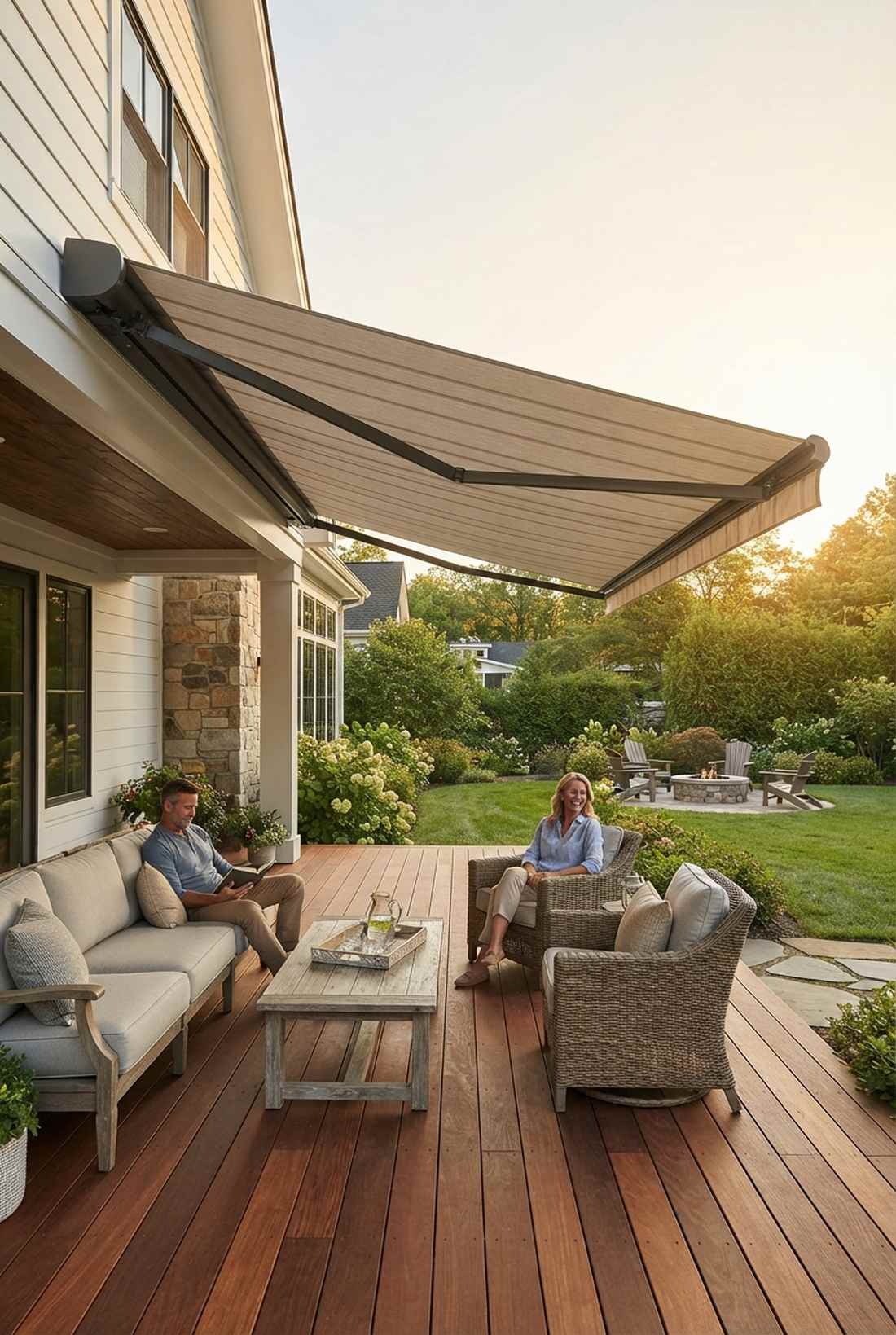 motorized retractable awnings
