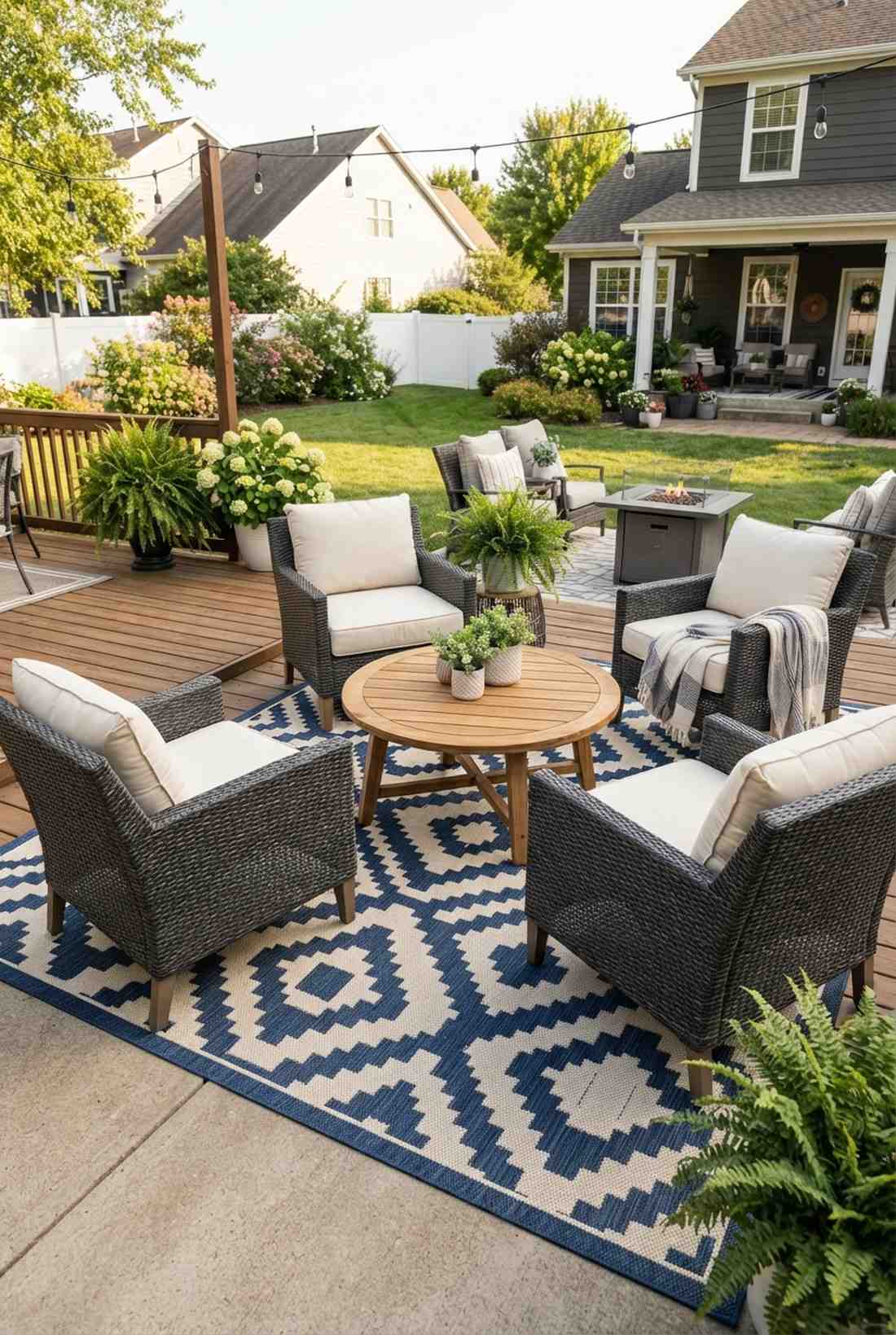 outdoor rug under seating