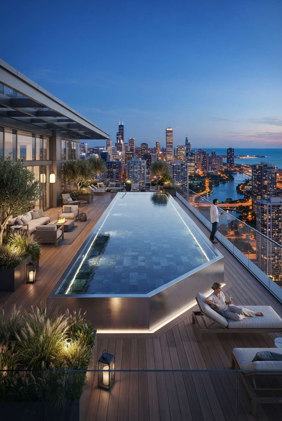 rooftop infinity pool installations