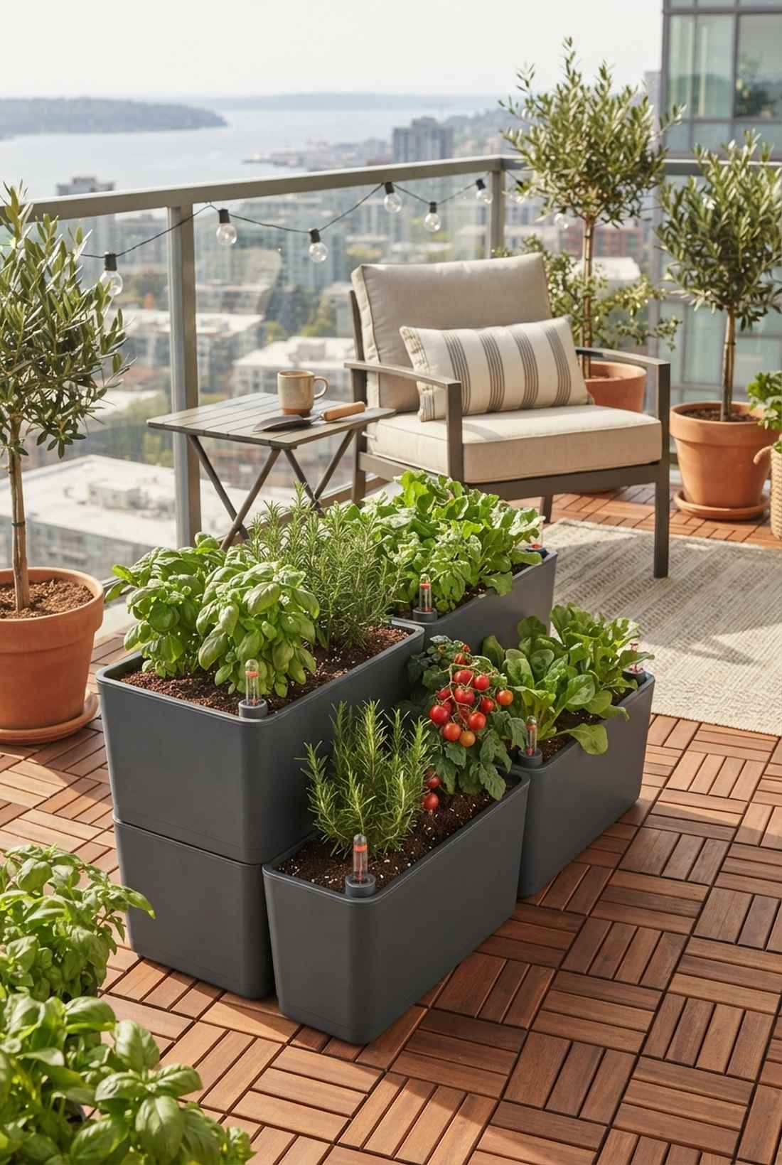 self watering container system