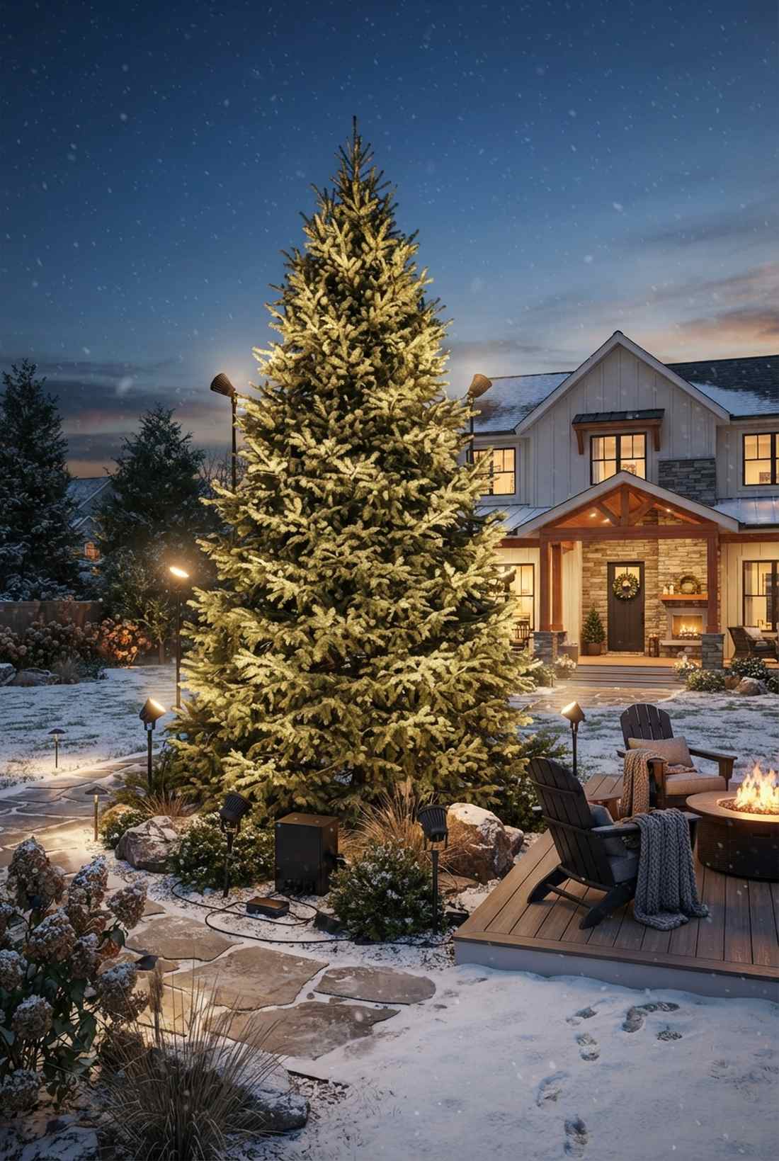 degree fir tree lighting