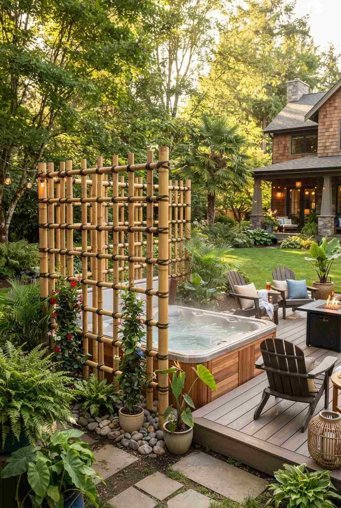 bamboo lattice screens