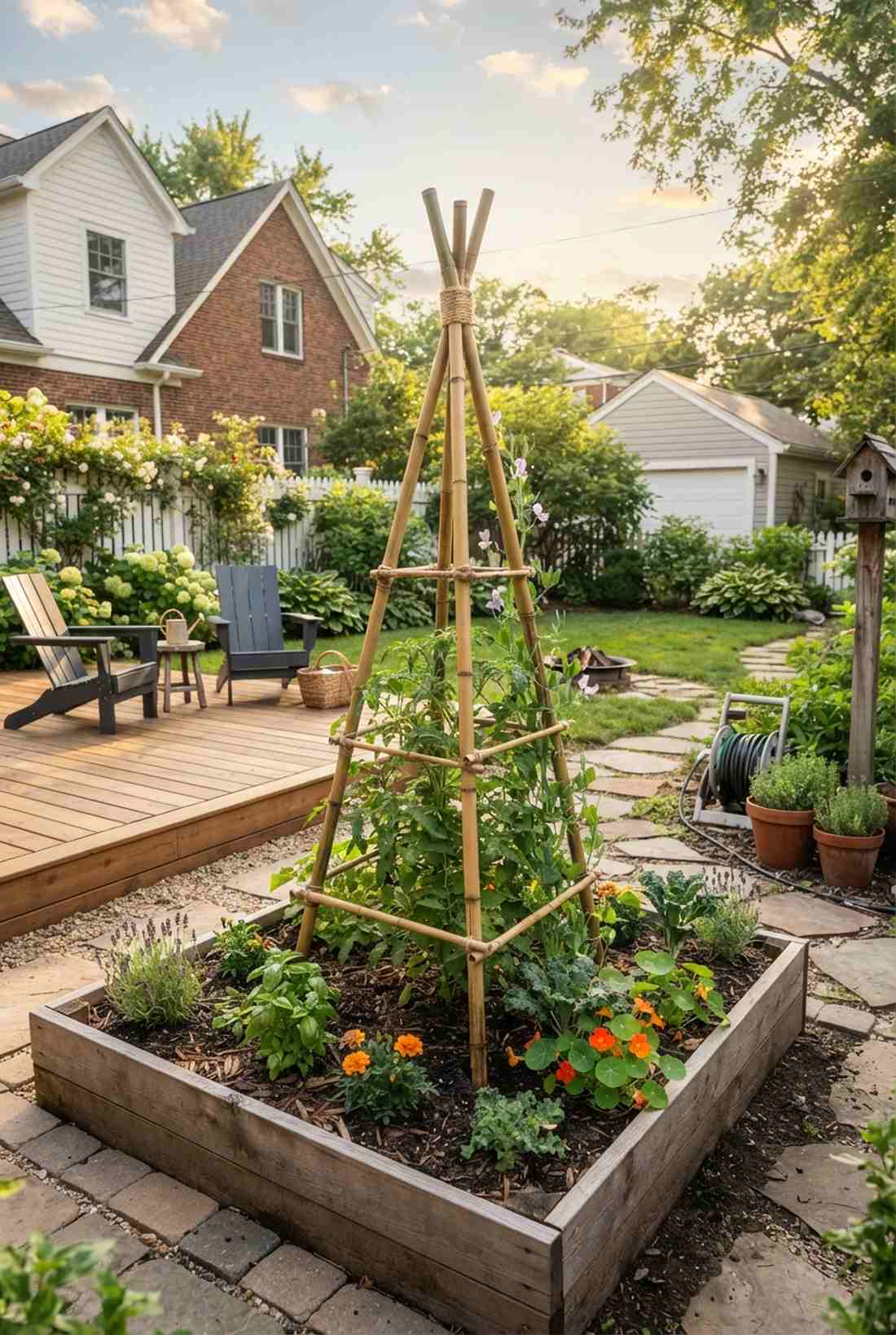 bamboo stake teepees