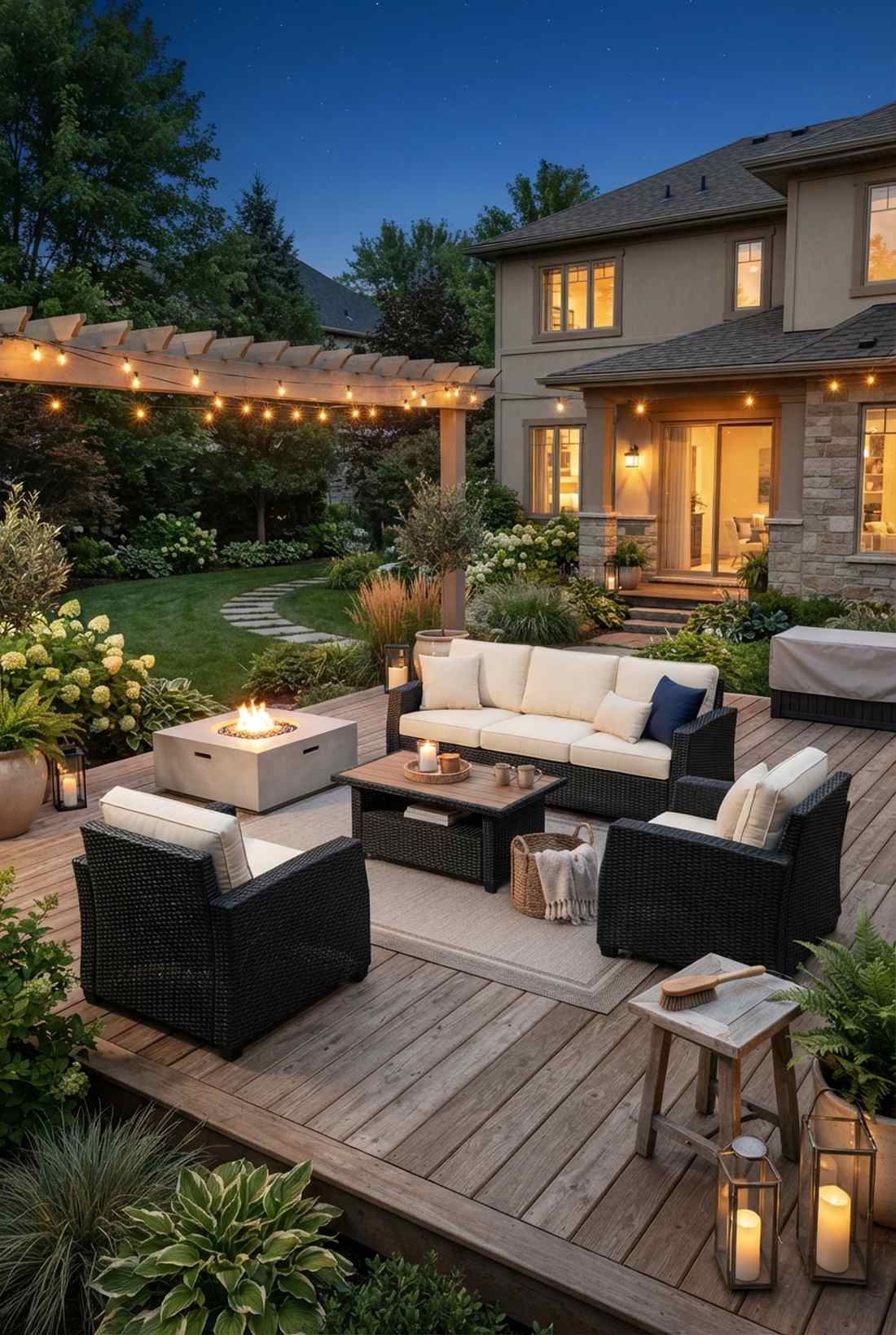 black wicker furniture for textured sophistication