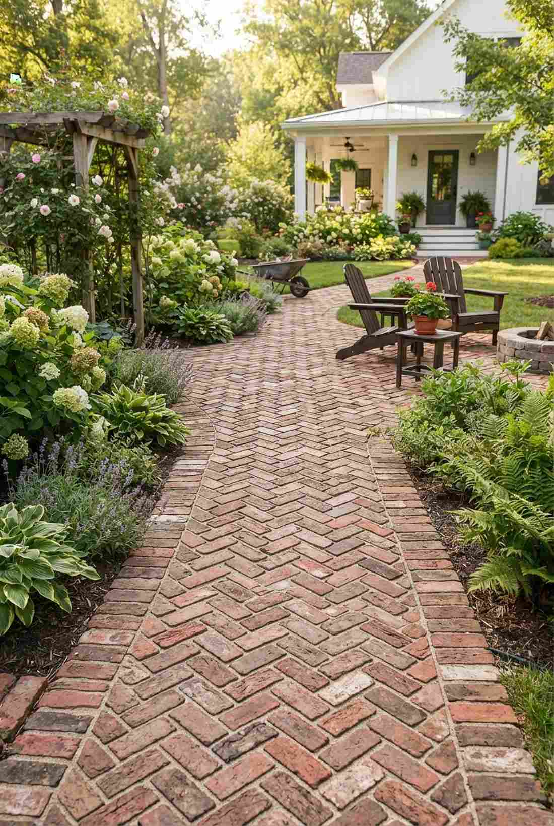brick in herringbone pattern