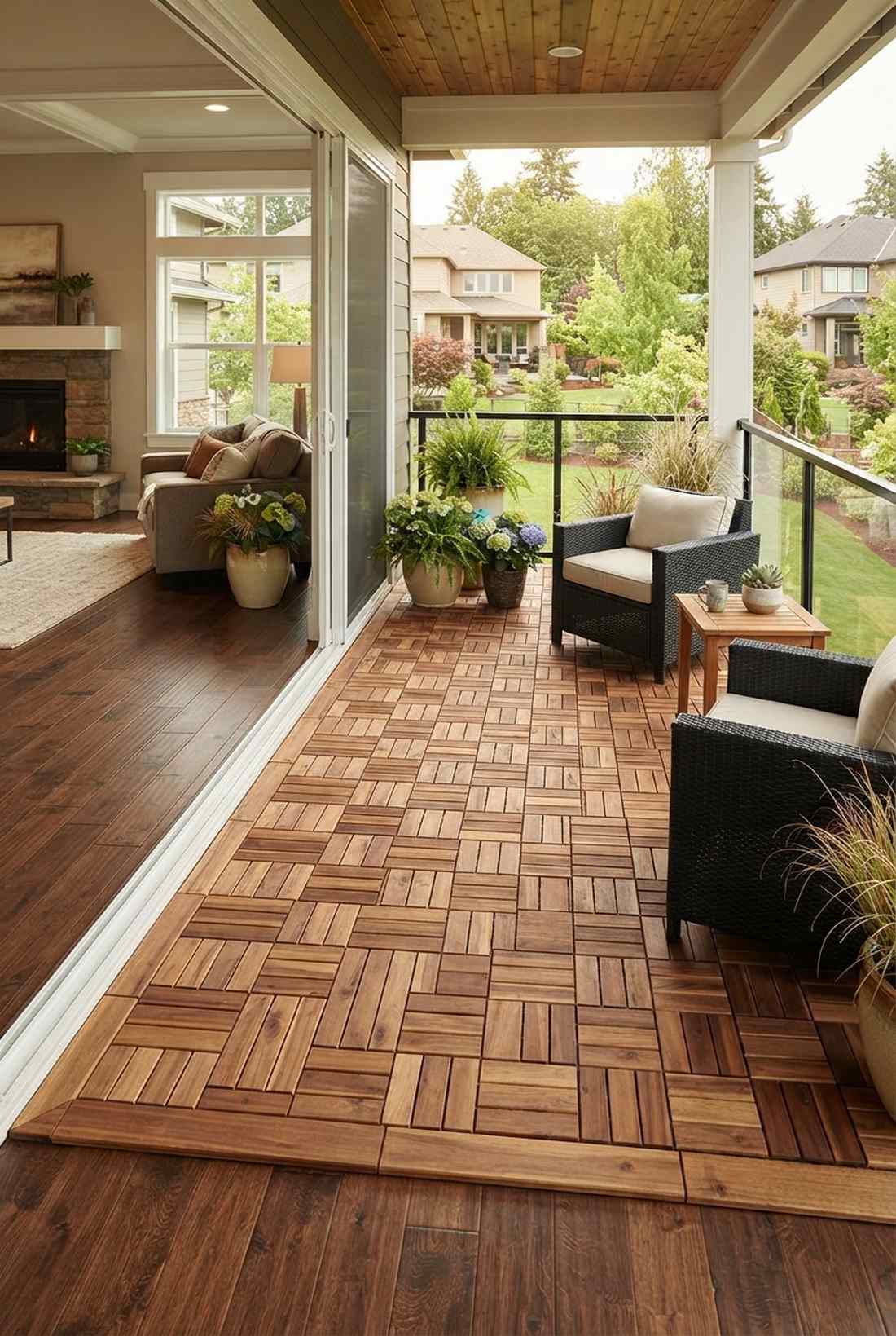 decking to hardwood transition