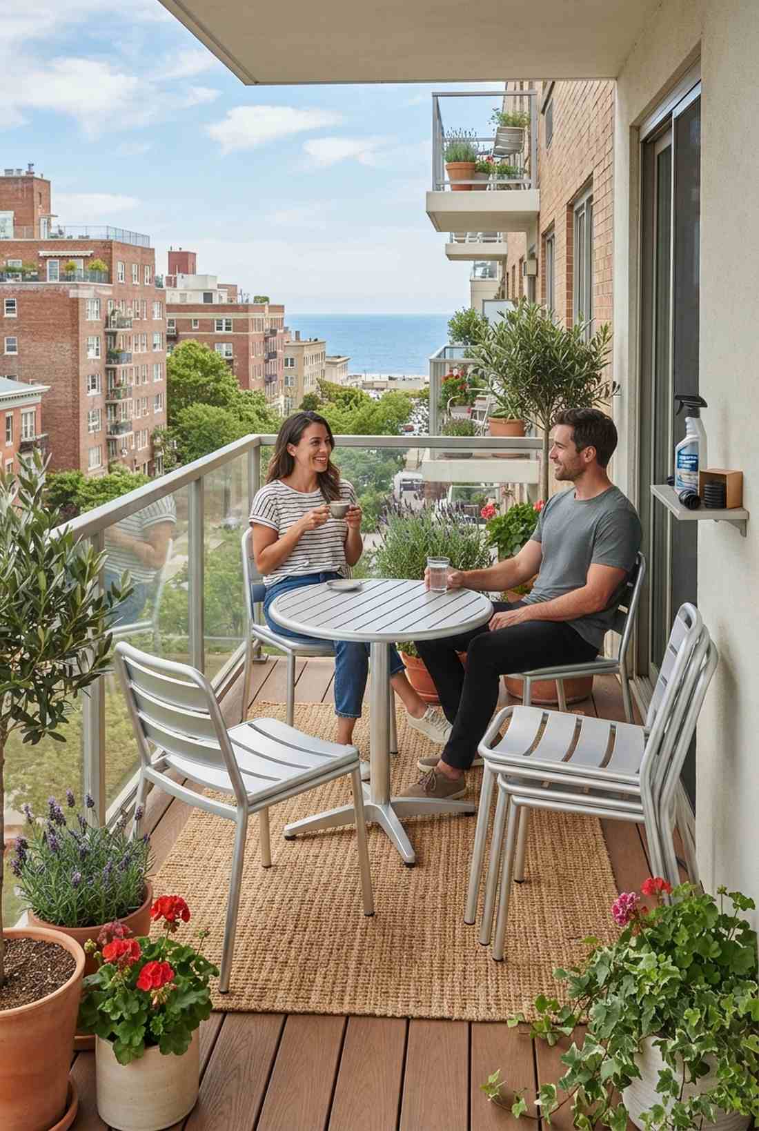 extruded aluminum stackable seating