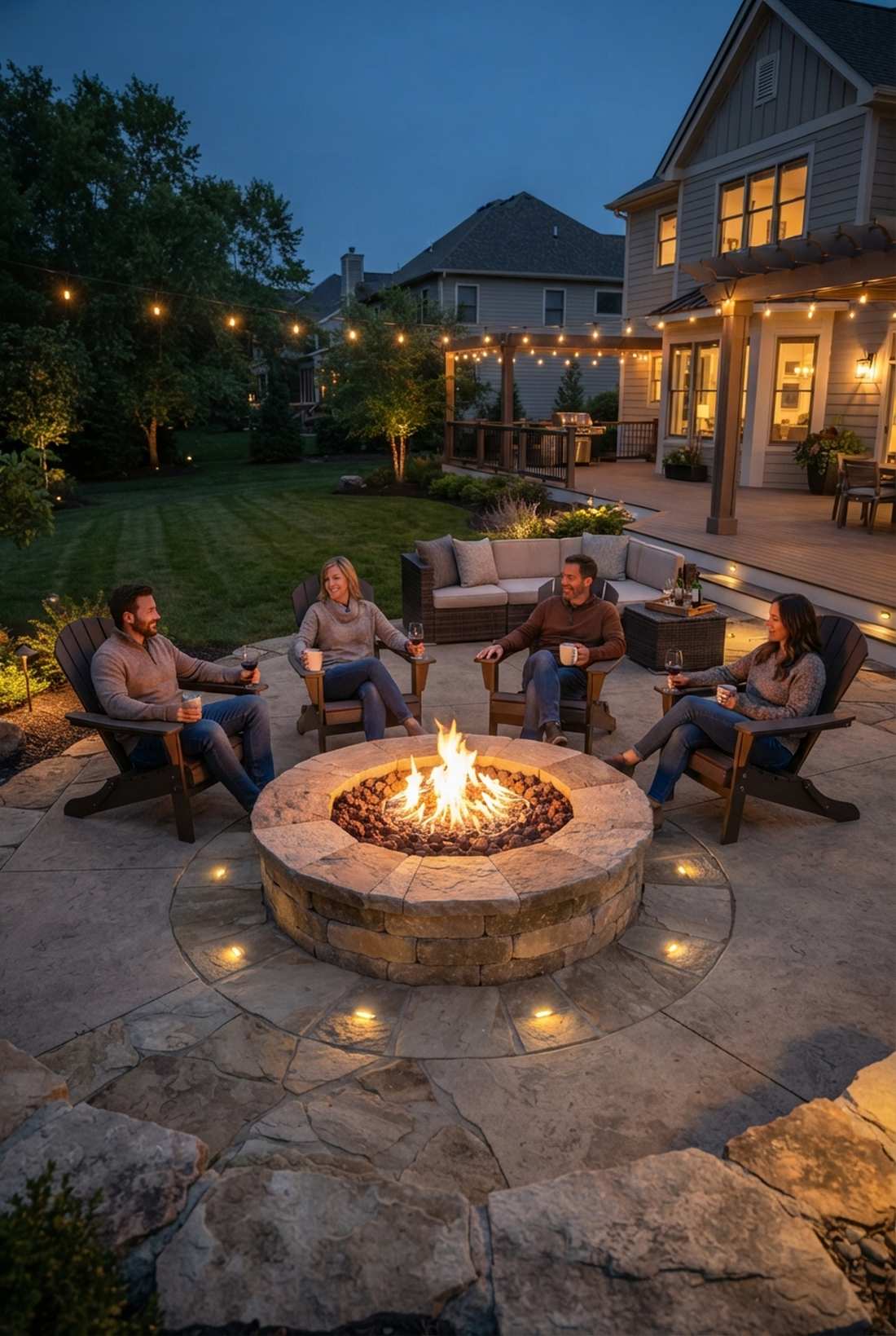 fire pit perimeter lighting