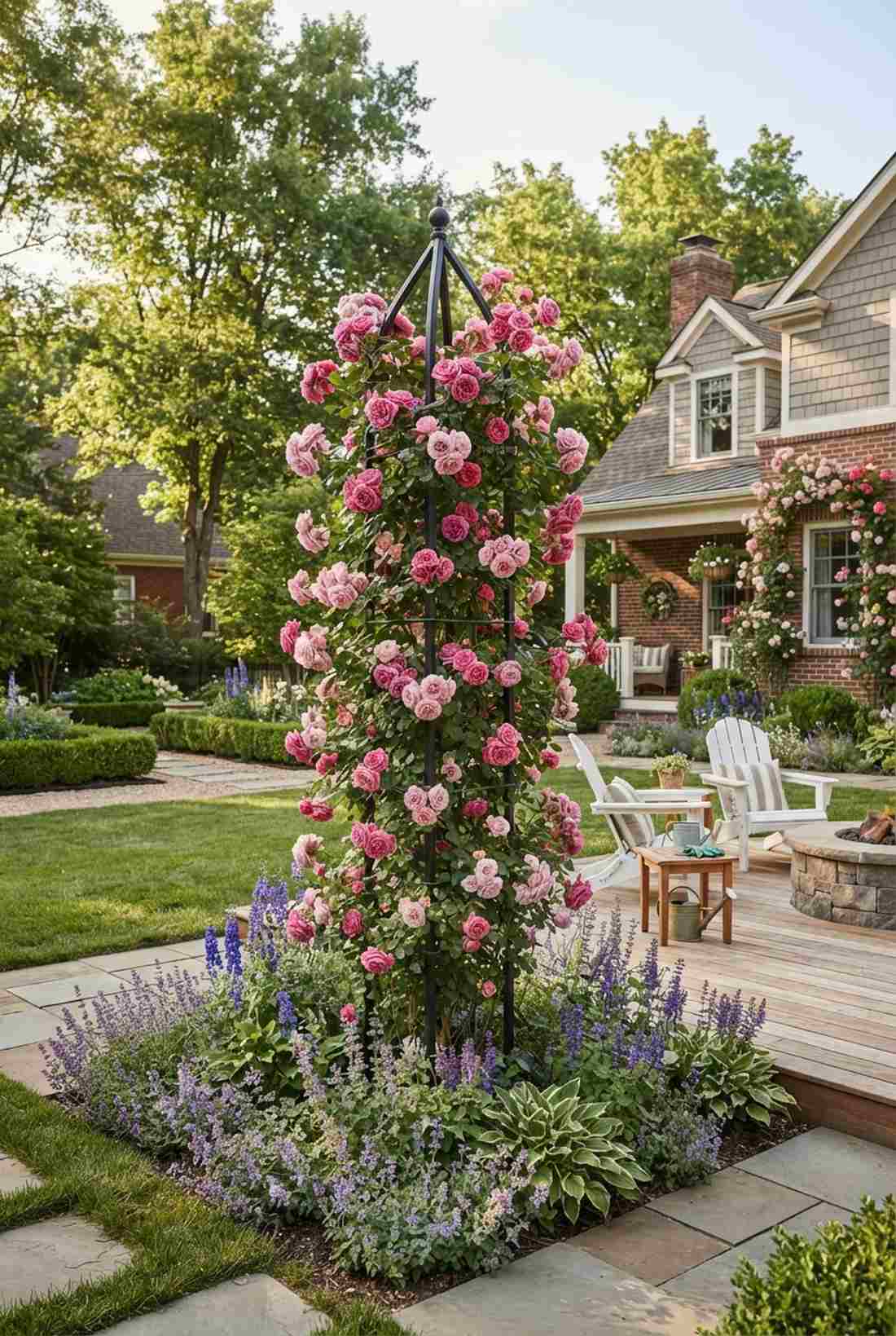formal rose pillars