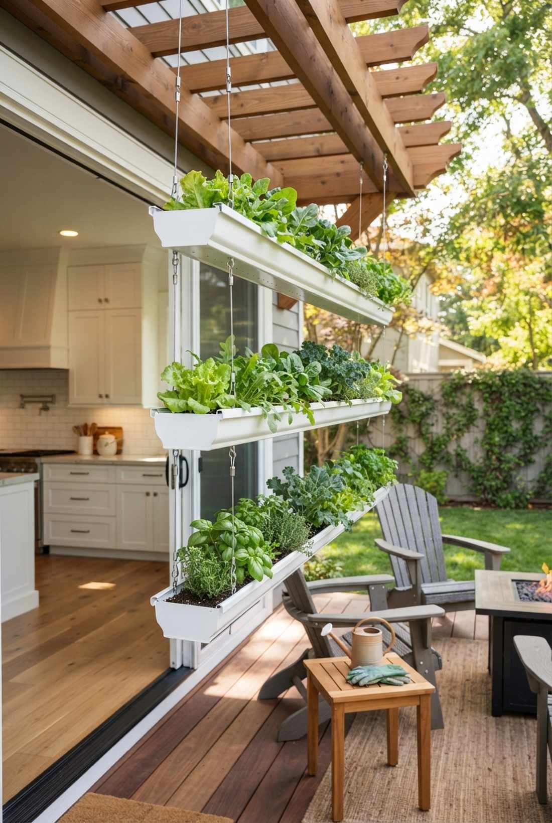 hanging gutter gardens