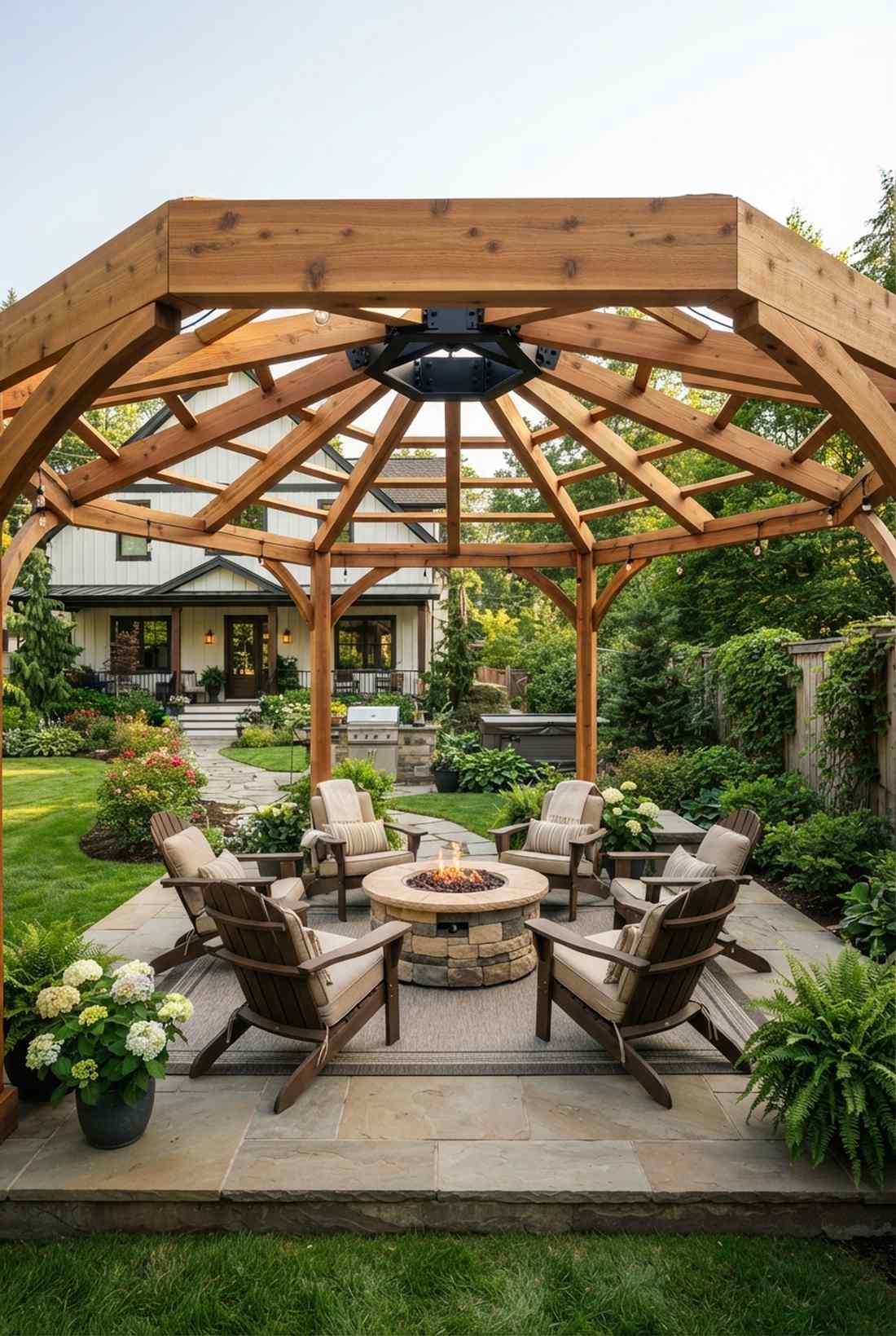 hexagonal pergola frame