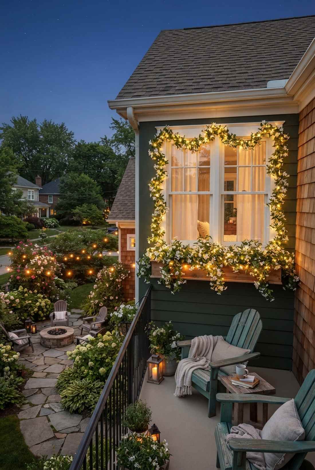 jasmine window frame garlands