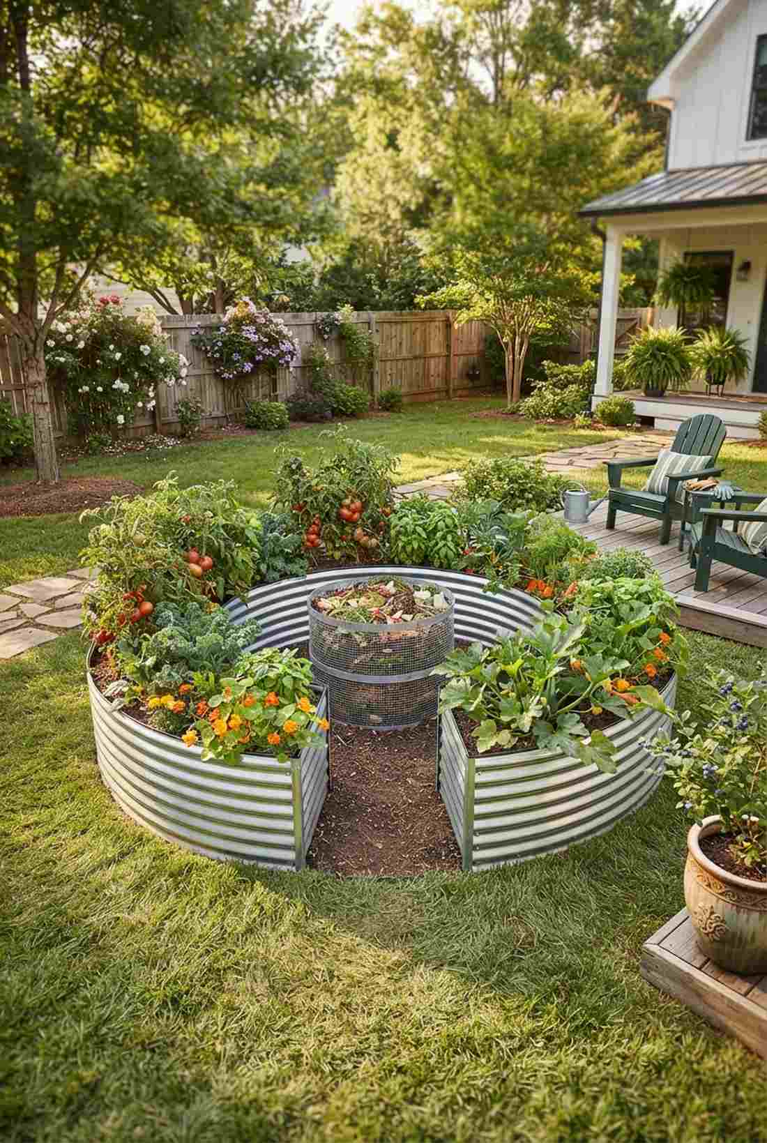 keyhole style compact veggie bed