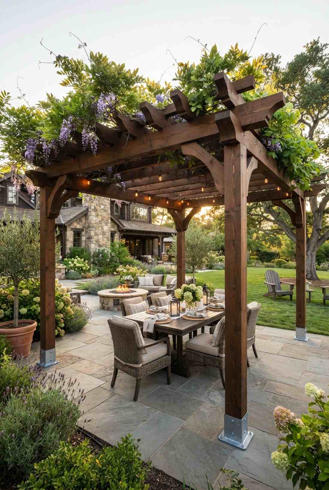 pergola style overhead trellis
