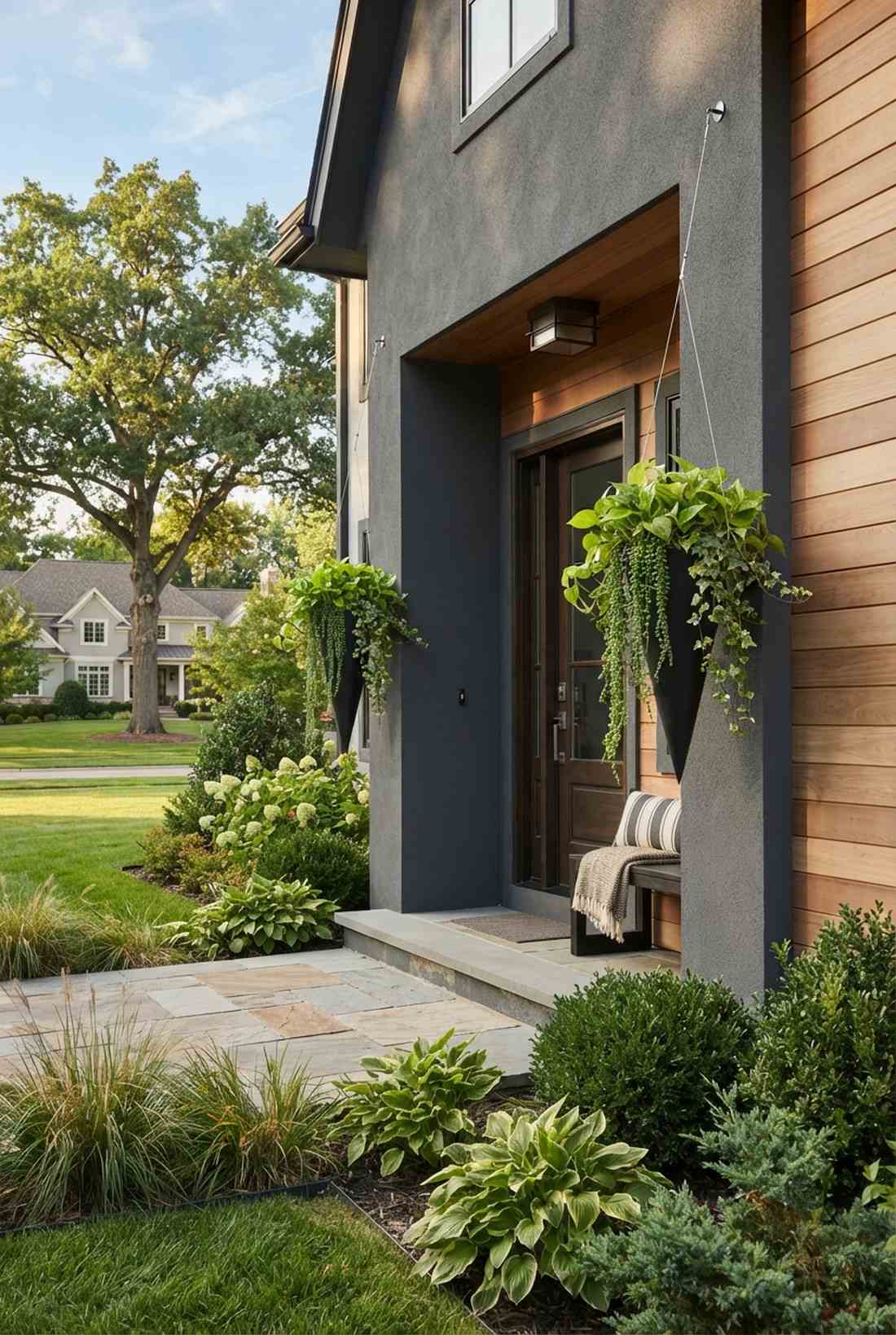 powder coated steel cone planter