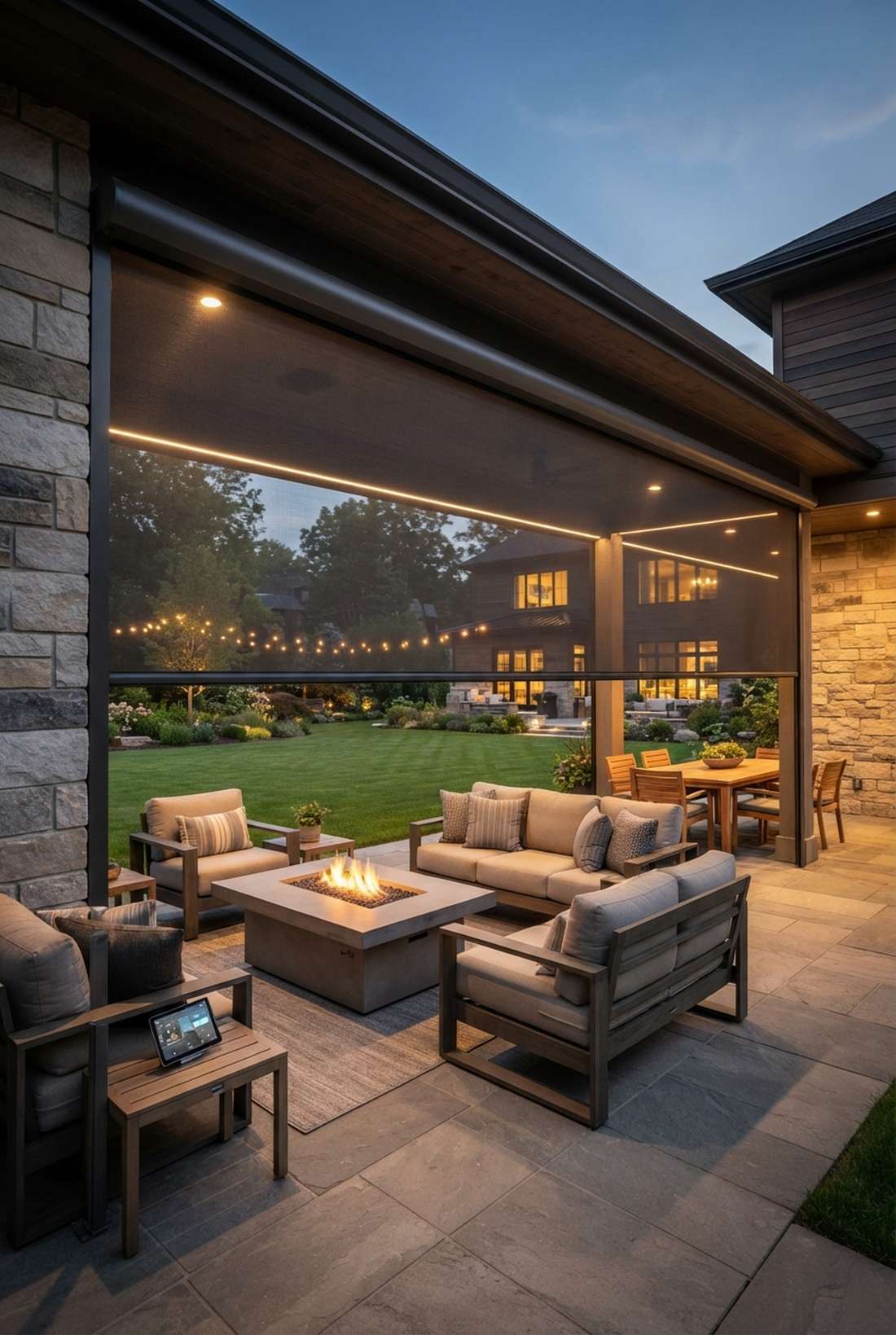 retractable motorized screen system
