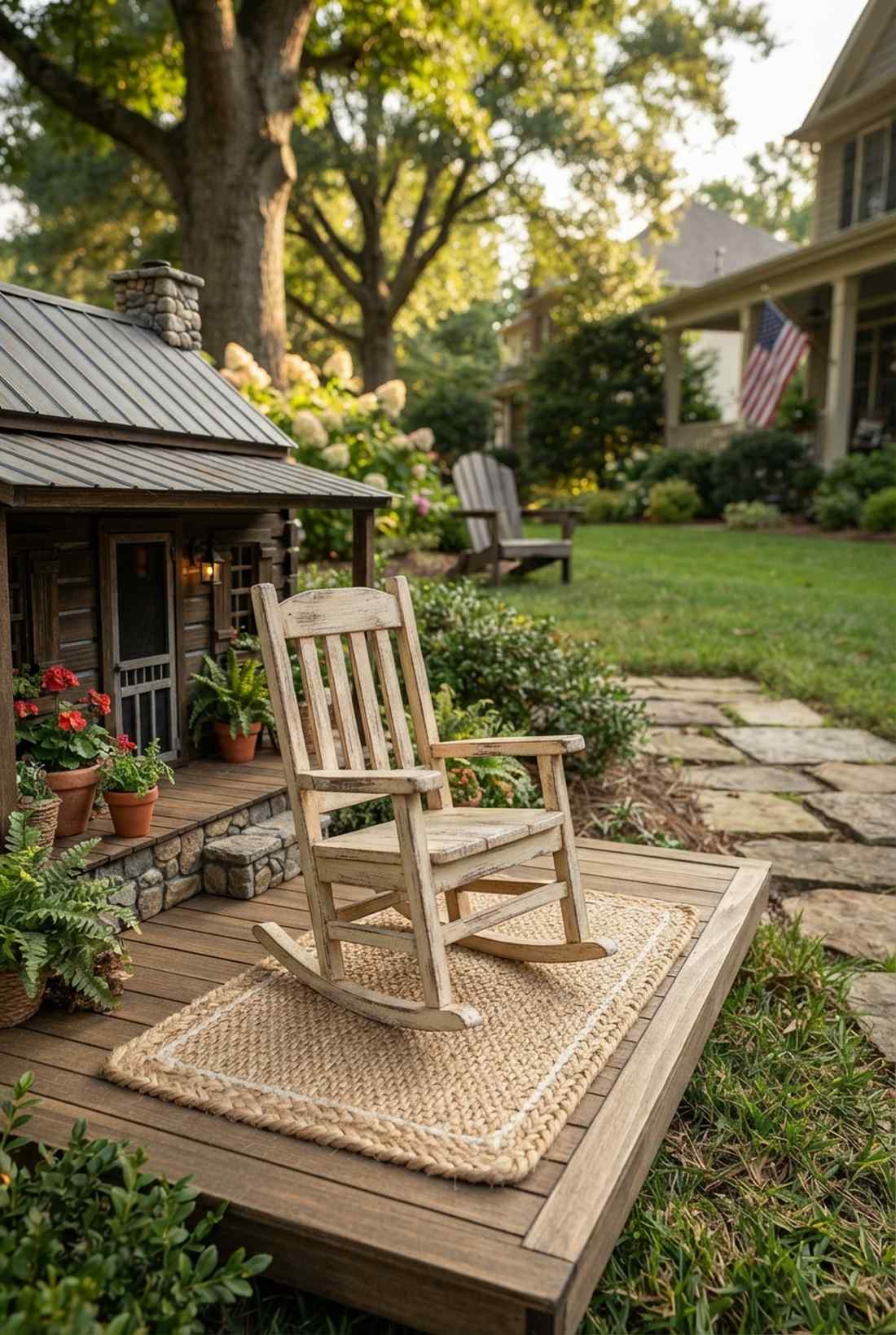rocking chair with wide armrests