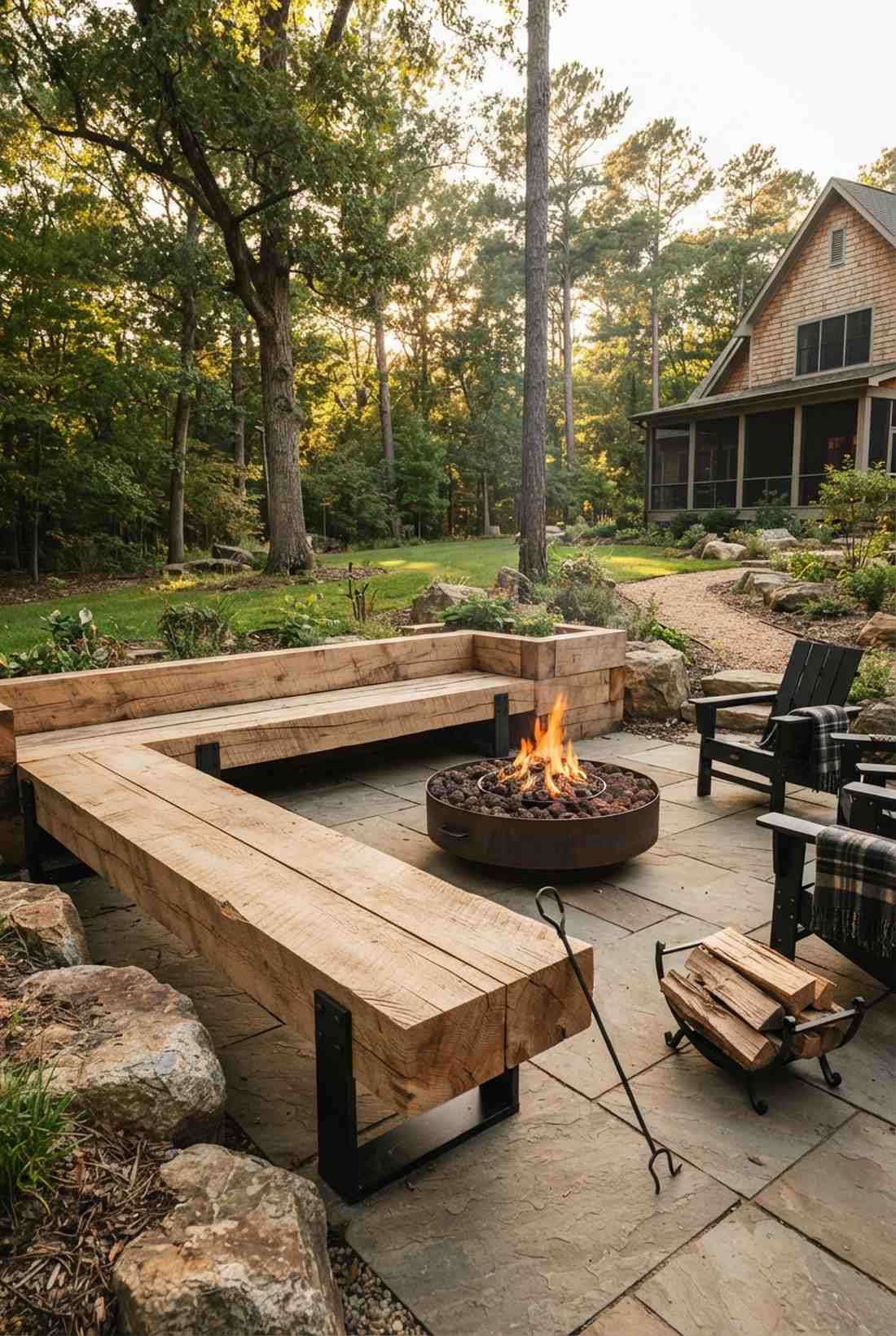 rough sawn oak planks