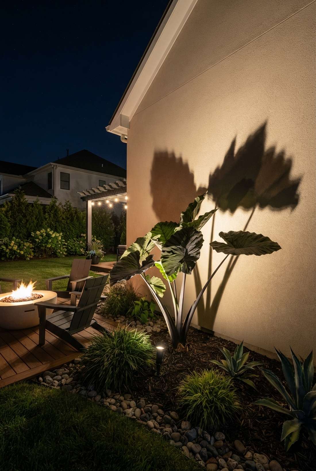 shadowing technique for architectural plants