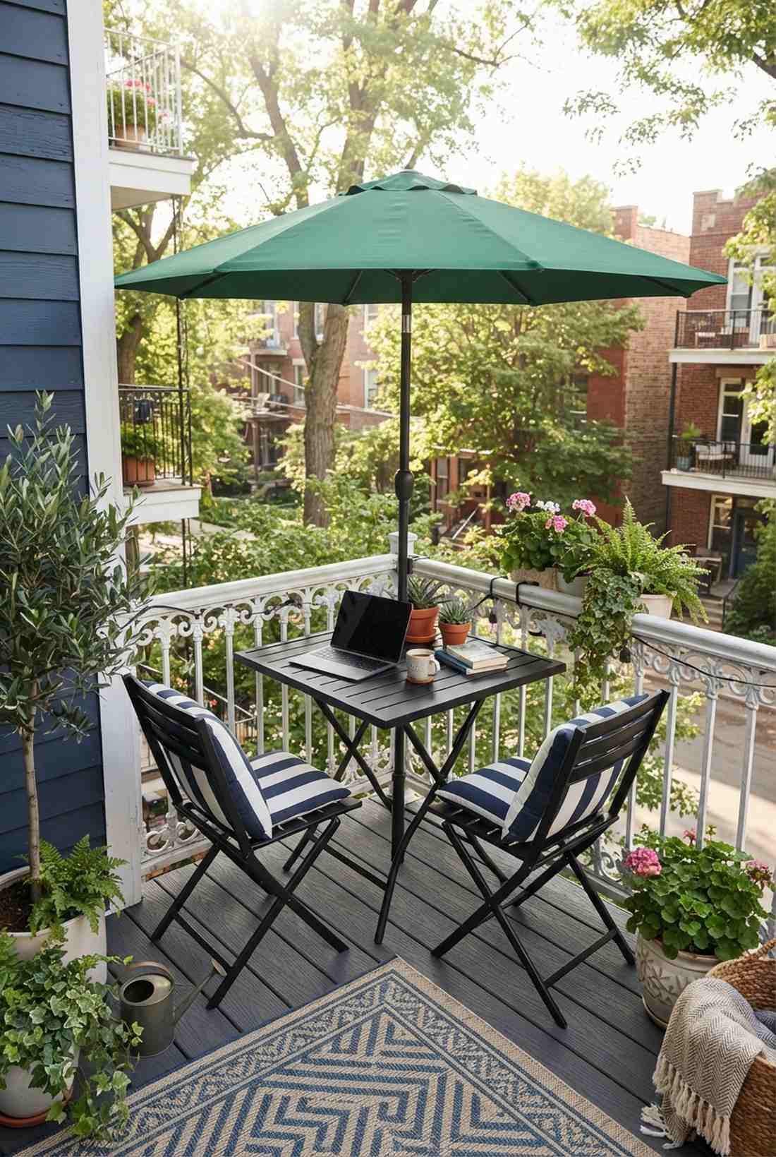 square bistro set with umbrella hole