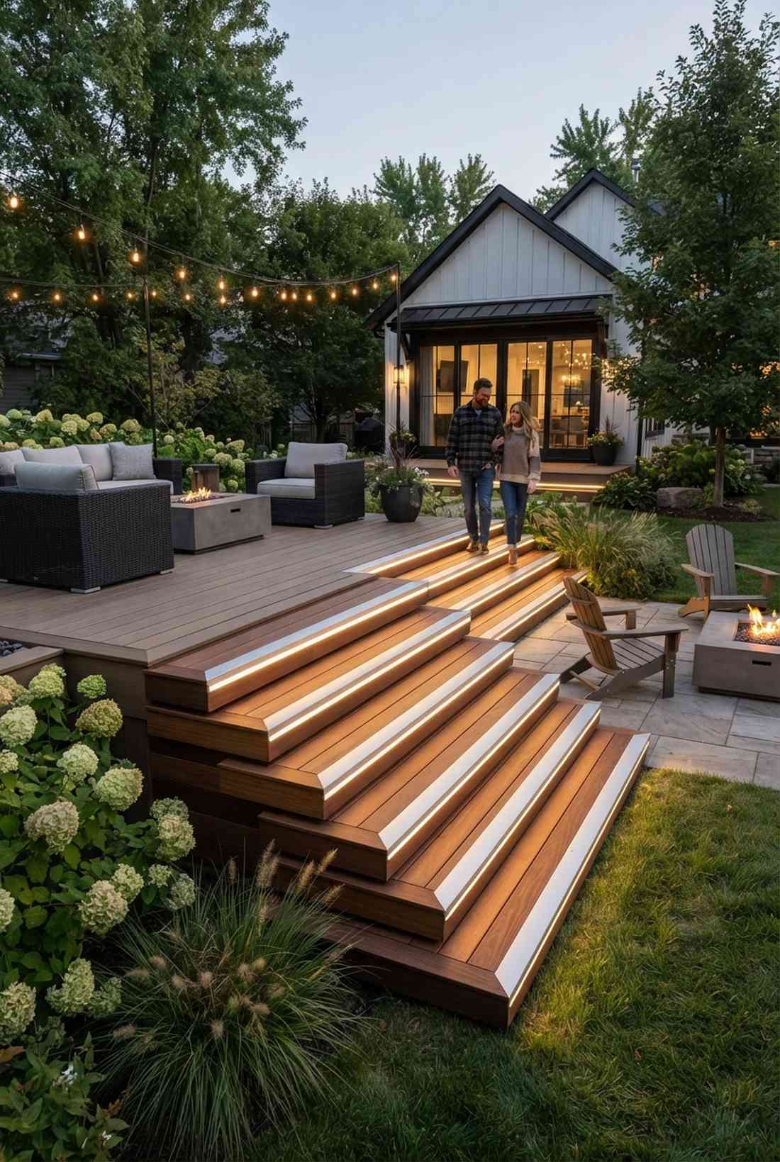 stair tread integrated strips