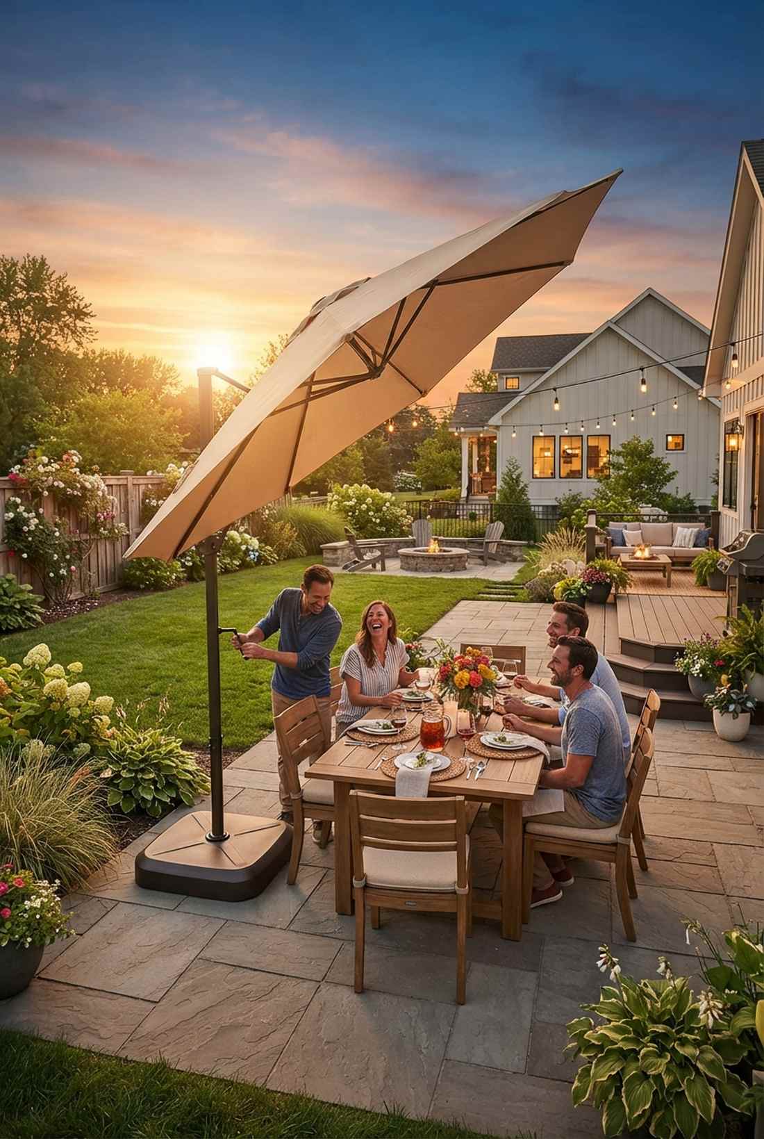 tilt function adjustable umbrellas