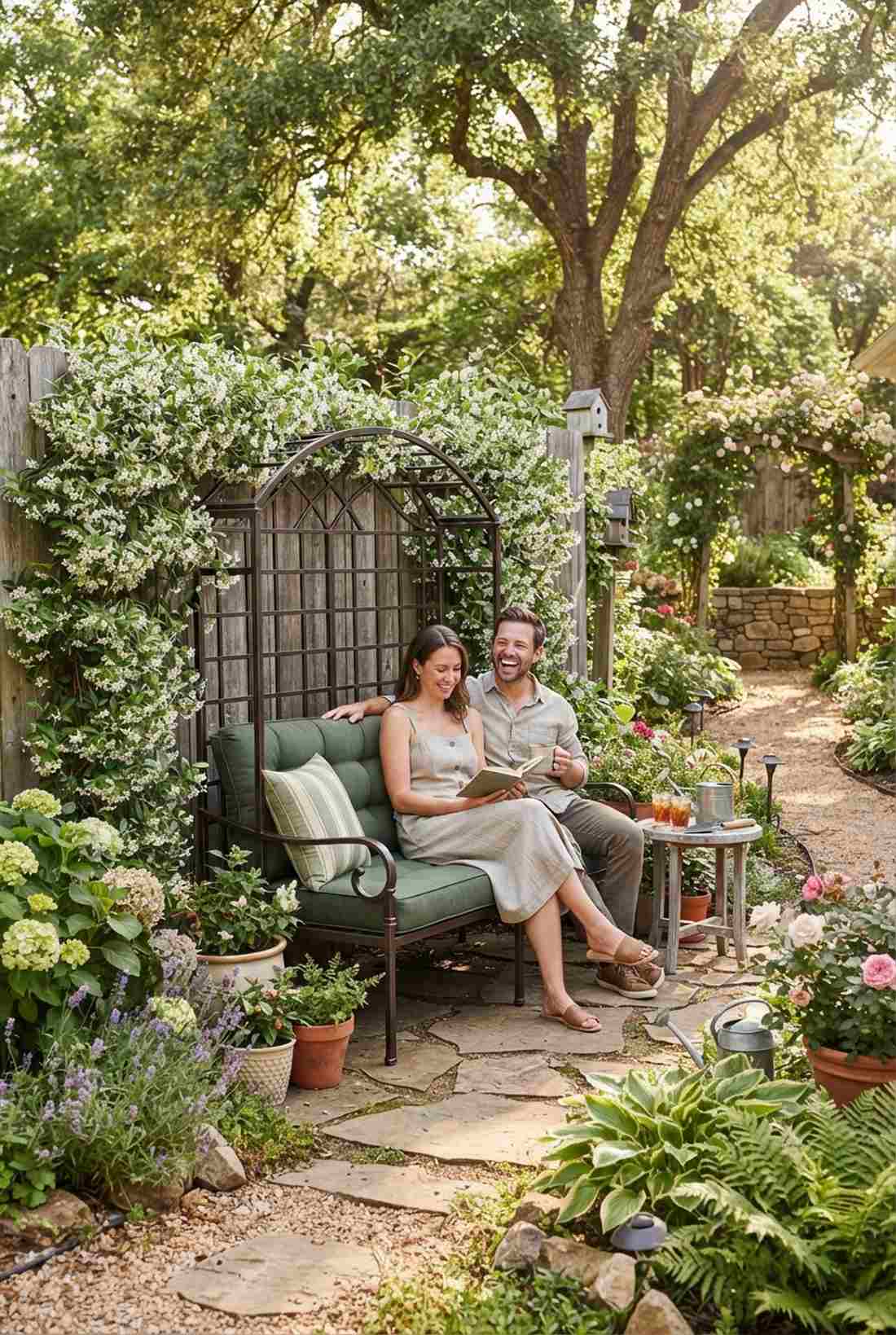 trellis back loveseat